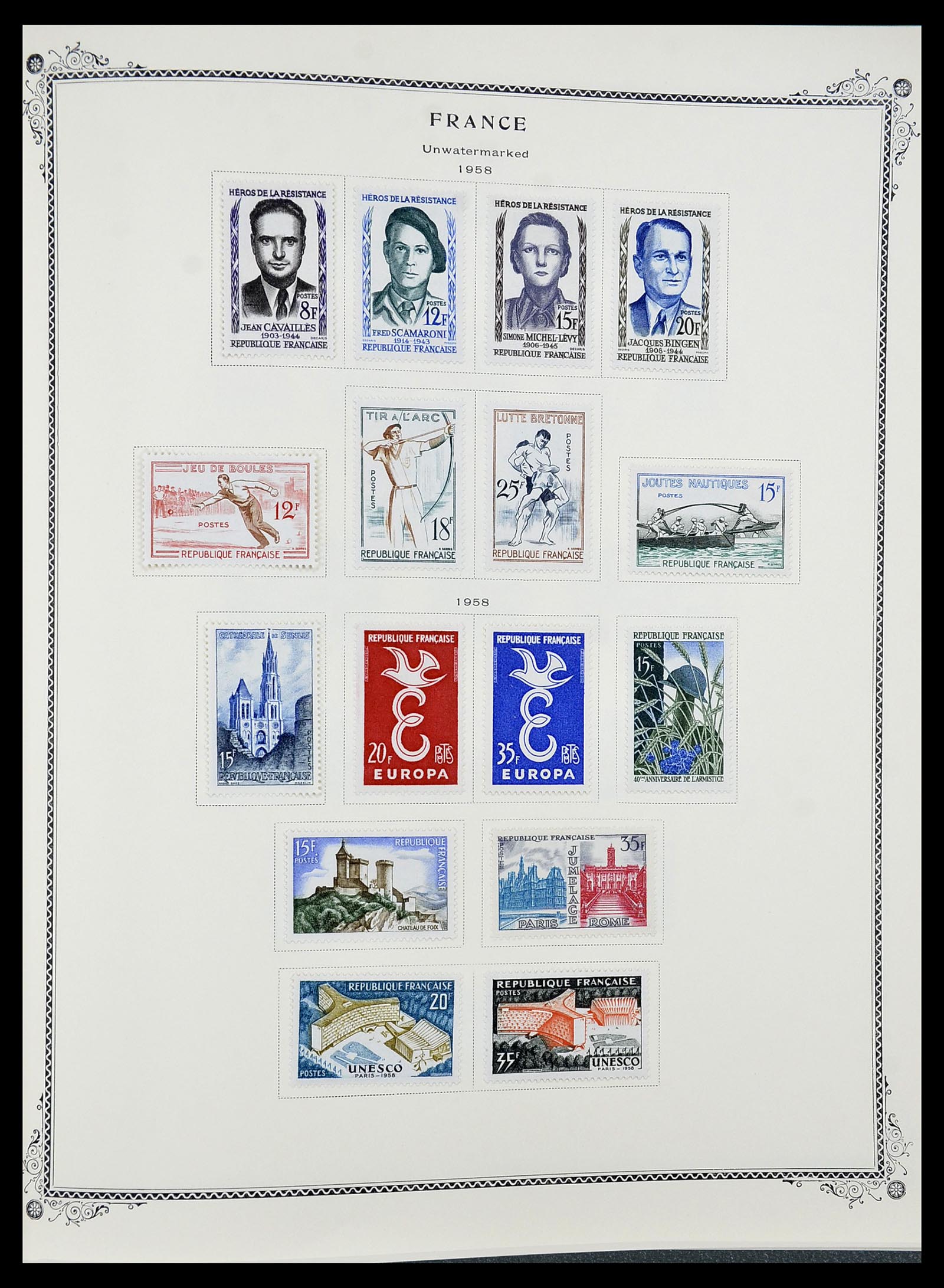 34583 045 - Postzegelverzameling 34583 Frankrijk 1849-1966.