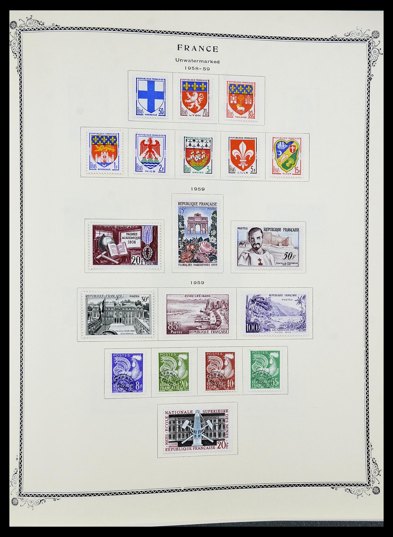 34583 046 - Postzegelverzameling 34583 Frankrijk 1849-1966.