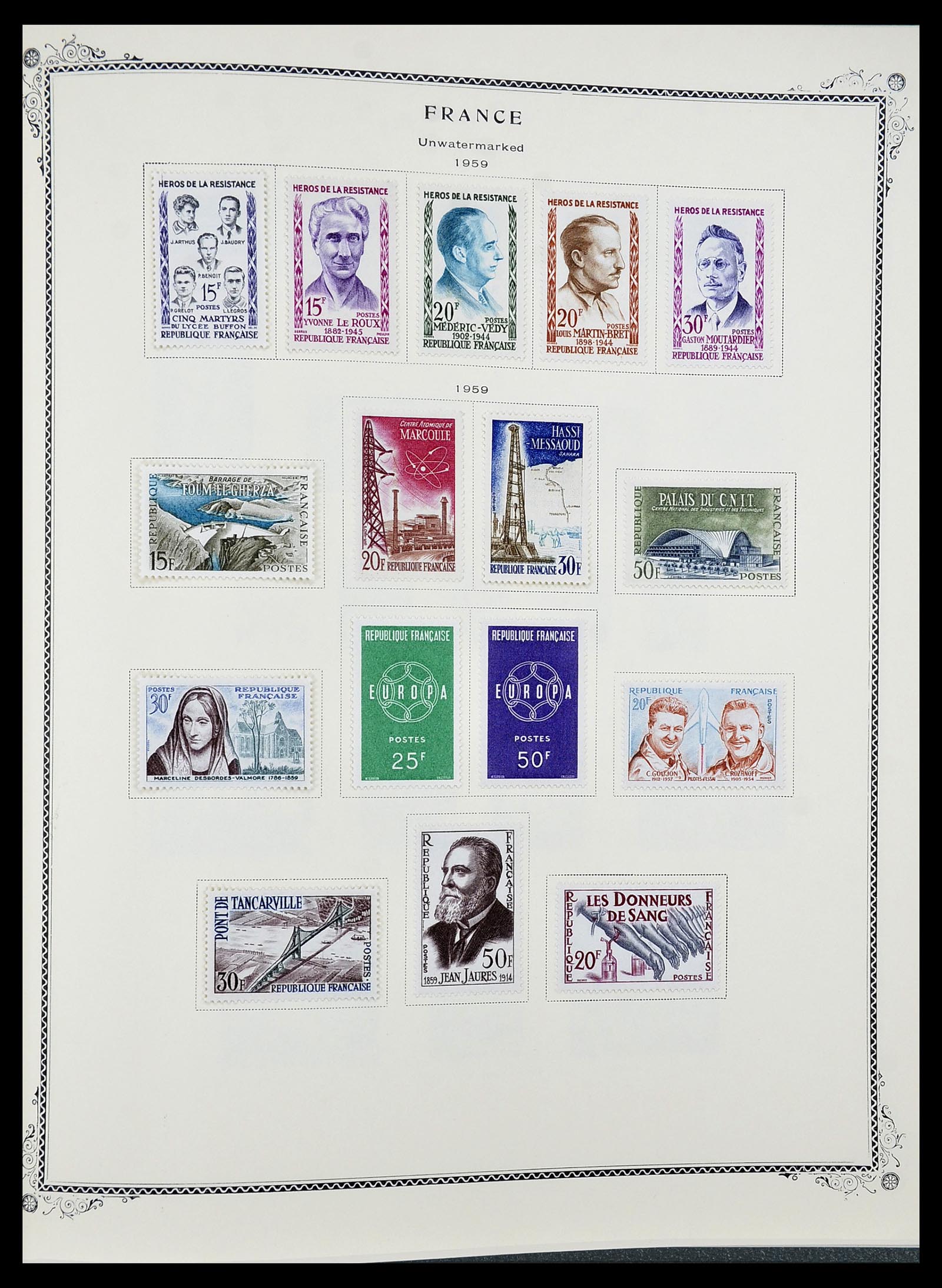 34583 047 - Postzegelverzameling 34583 Frankrijk 1849-1966.