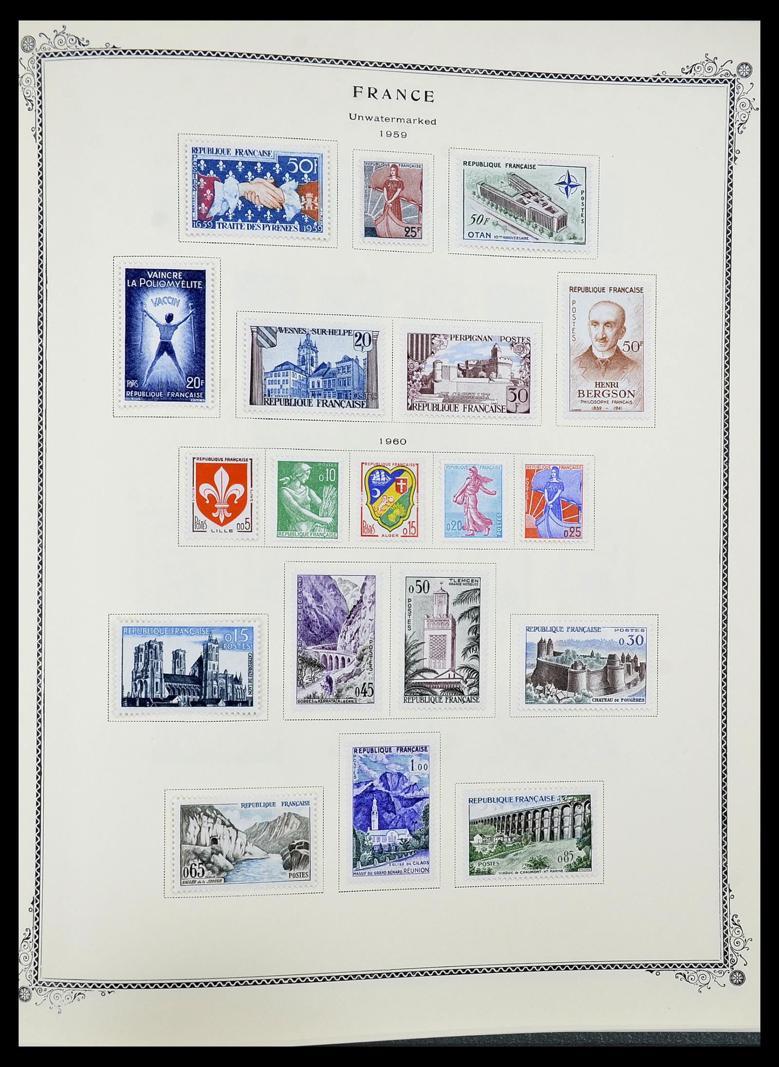 34583 048 - Postzegelverzameling 34583 Frankrijk 1849-1966.
