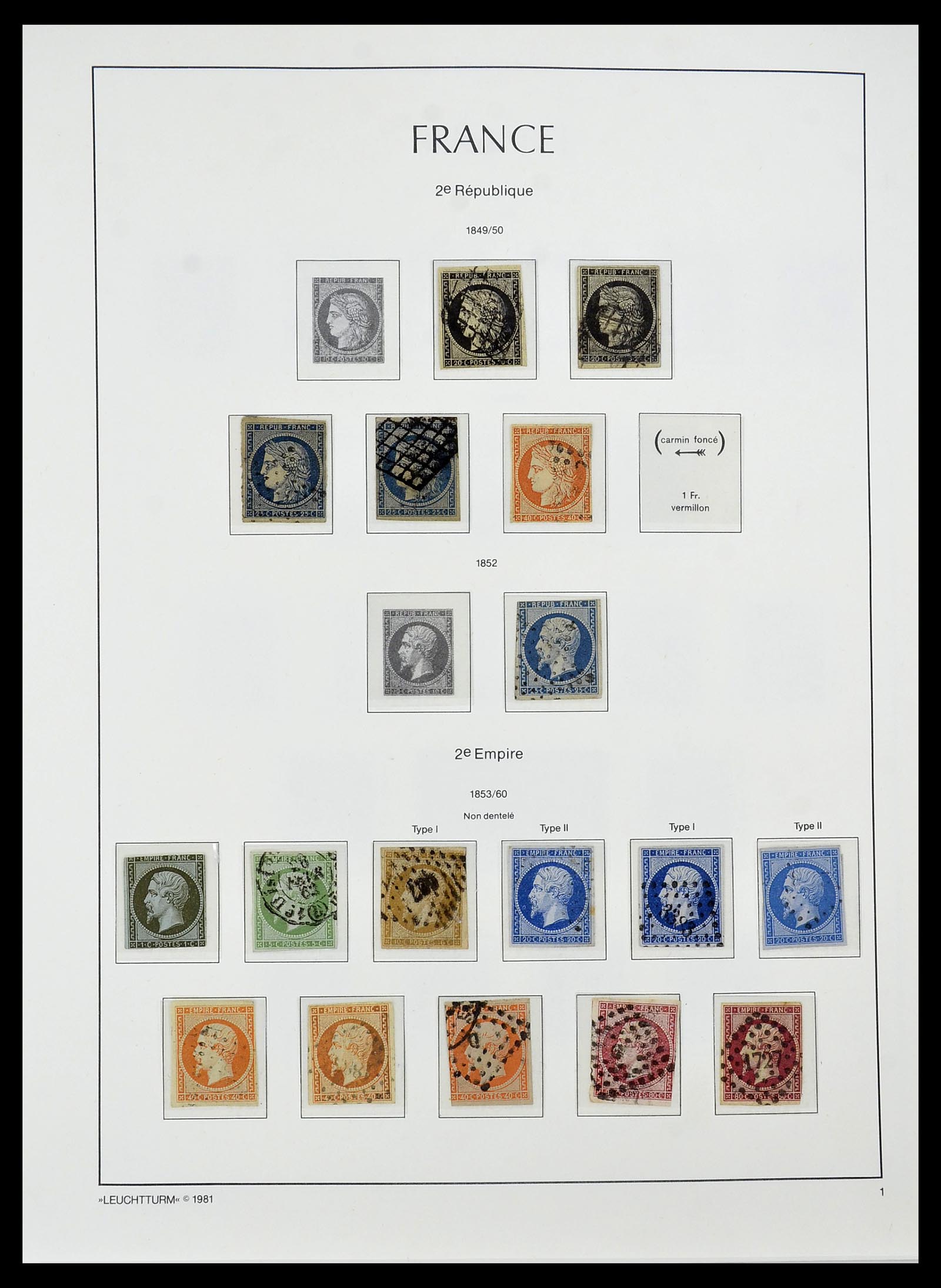 34584 001 - Postzegelverzameling 34584 Frankrijk 1849-1959.