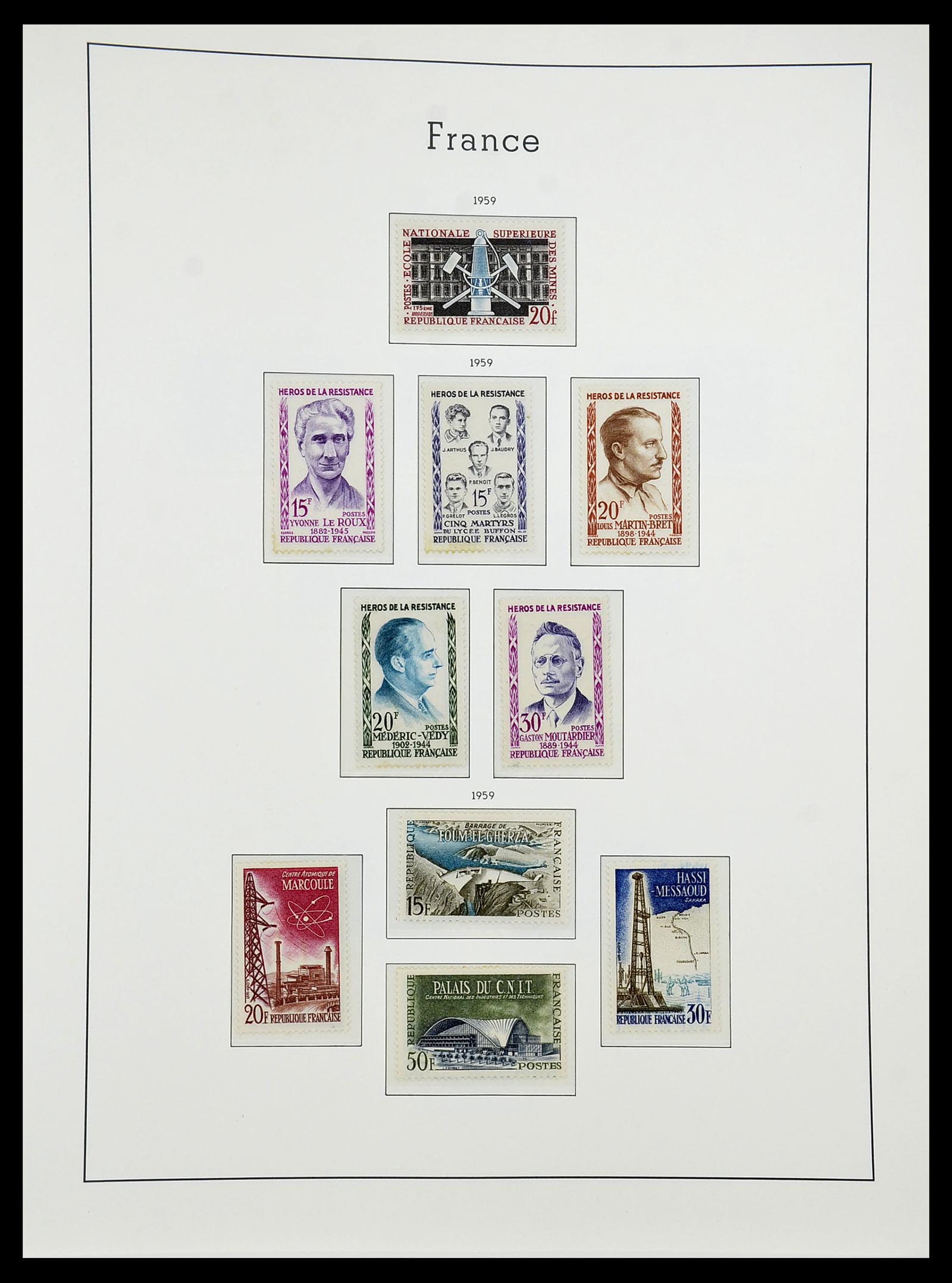 34584 074 - Stamp Collection 34584 France 1849-1959.