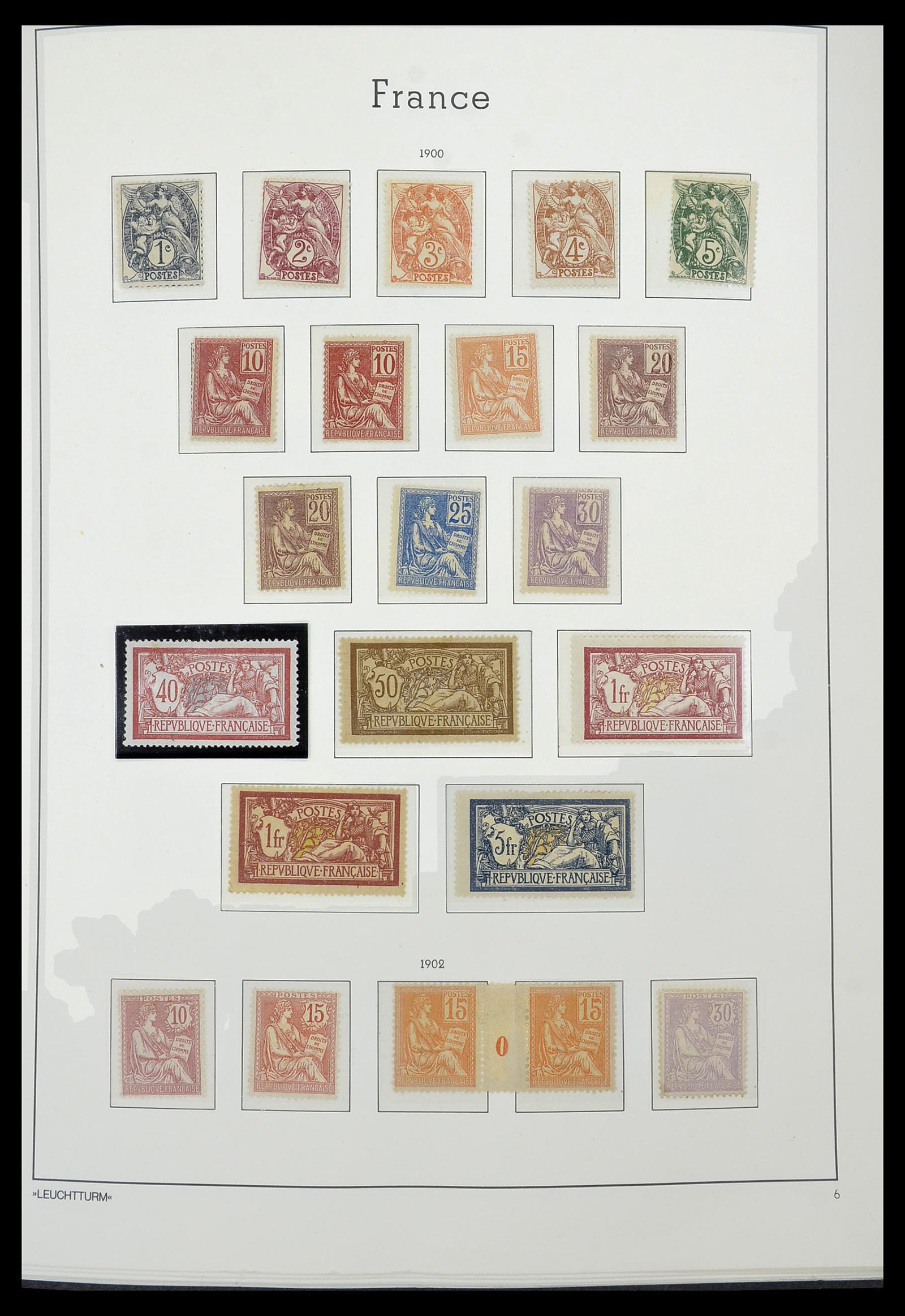 34585 001 - Postzegelverzameling 34585 Frankrijk 1900-1970.