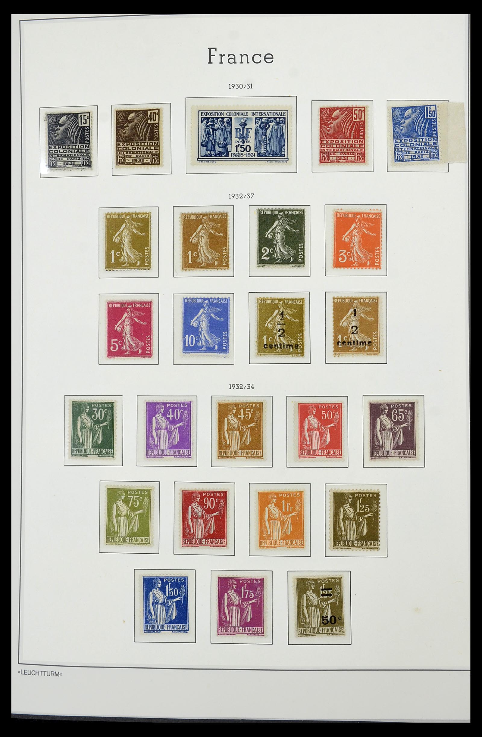 34585 011 - Postzegelverzameling 34585 Frankrijk 1900-1970.