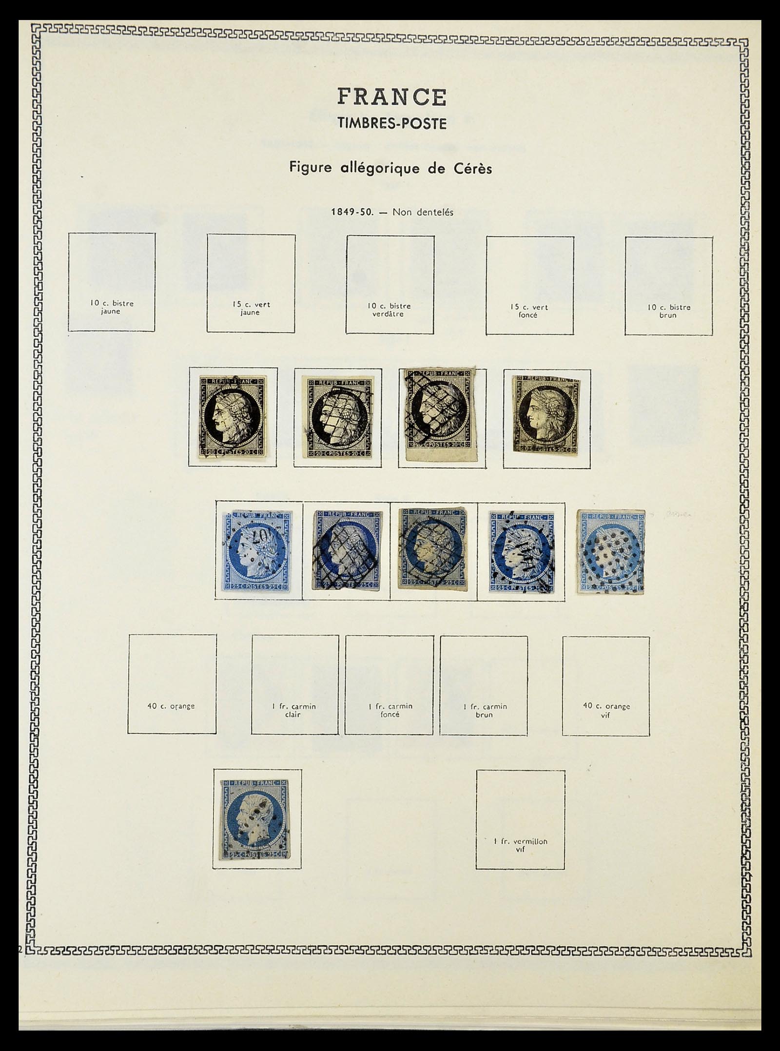 34586 001 - Postzegelverzameling 34586 Frankrijk 1849-1947.