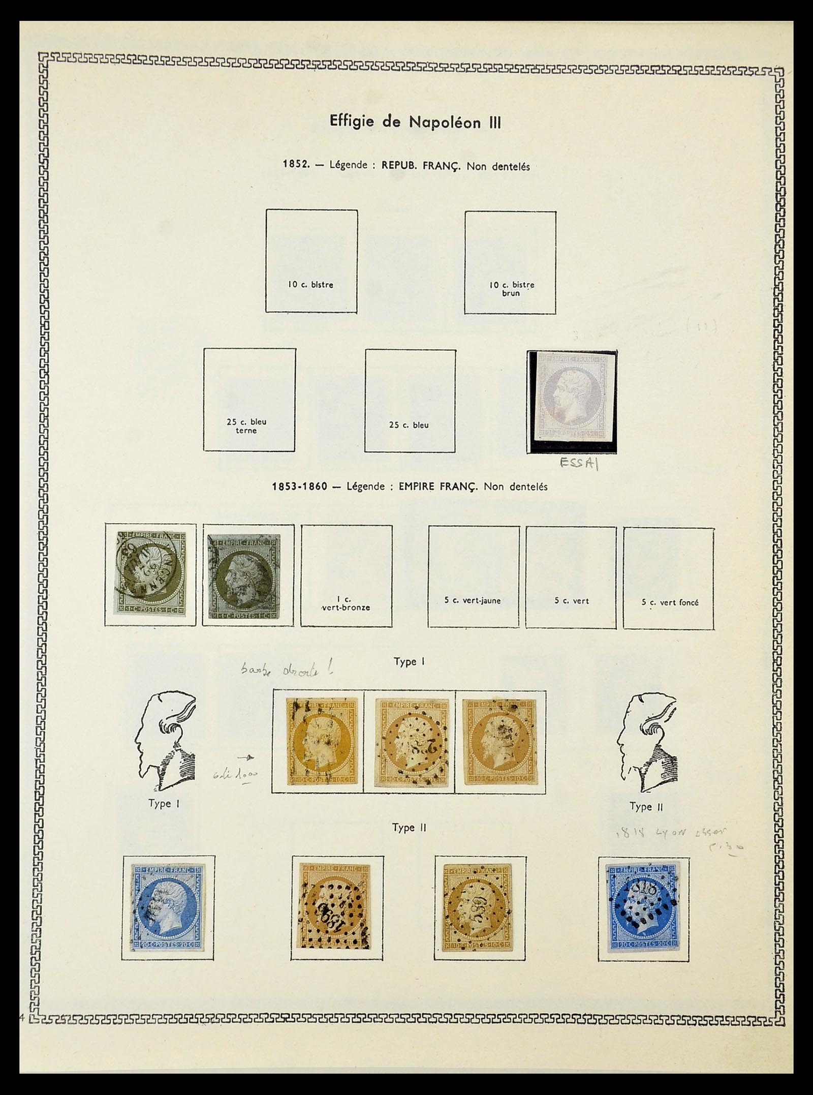 34586 003 - Postzegelverzameling 34586 Frankrijk 1849-1947.