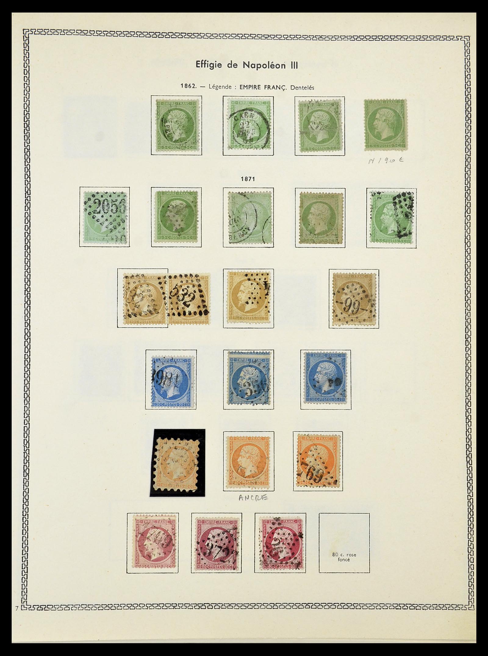 34586 005 - Postzegelverzameling 34586 Frankrijk 1849-1947.