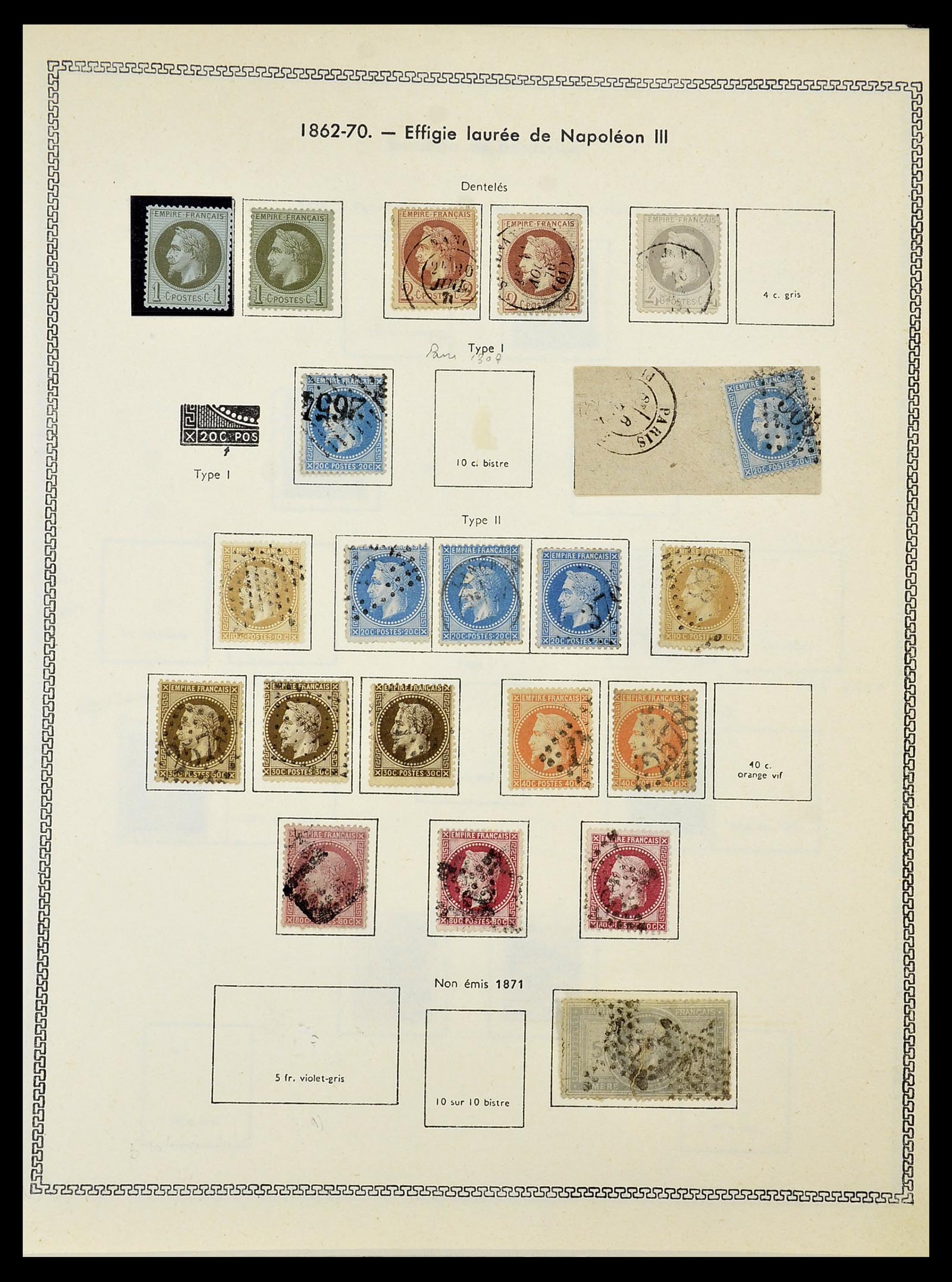 34586 006 - Postzegelverzameling 34586 Frankrijk 1849-1947.