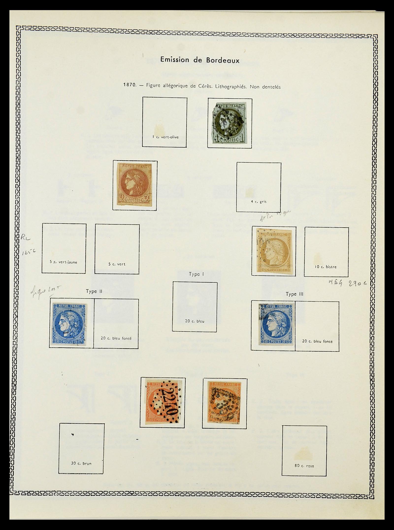 34586 007 - Postzegelverzameling 34586 Frankrijk 1849-1947.