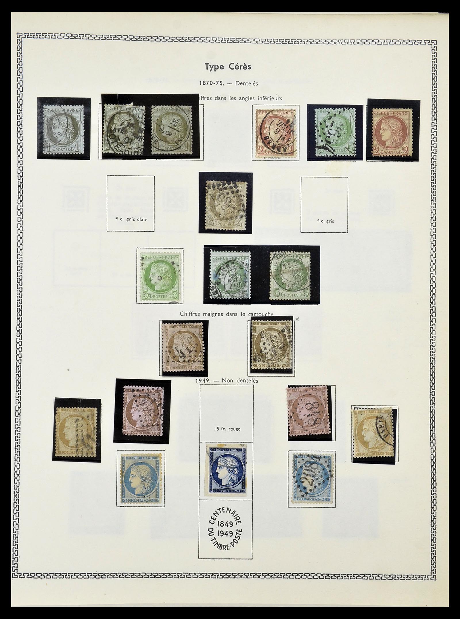 34586 009 - Postzegelverzameling 34586 Frankrijk 1849-1947.