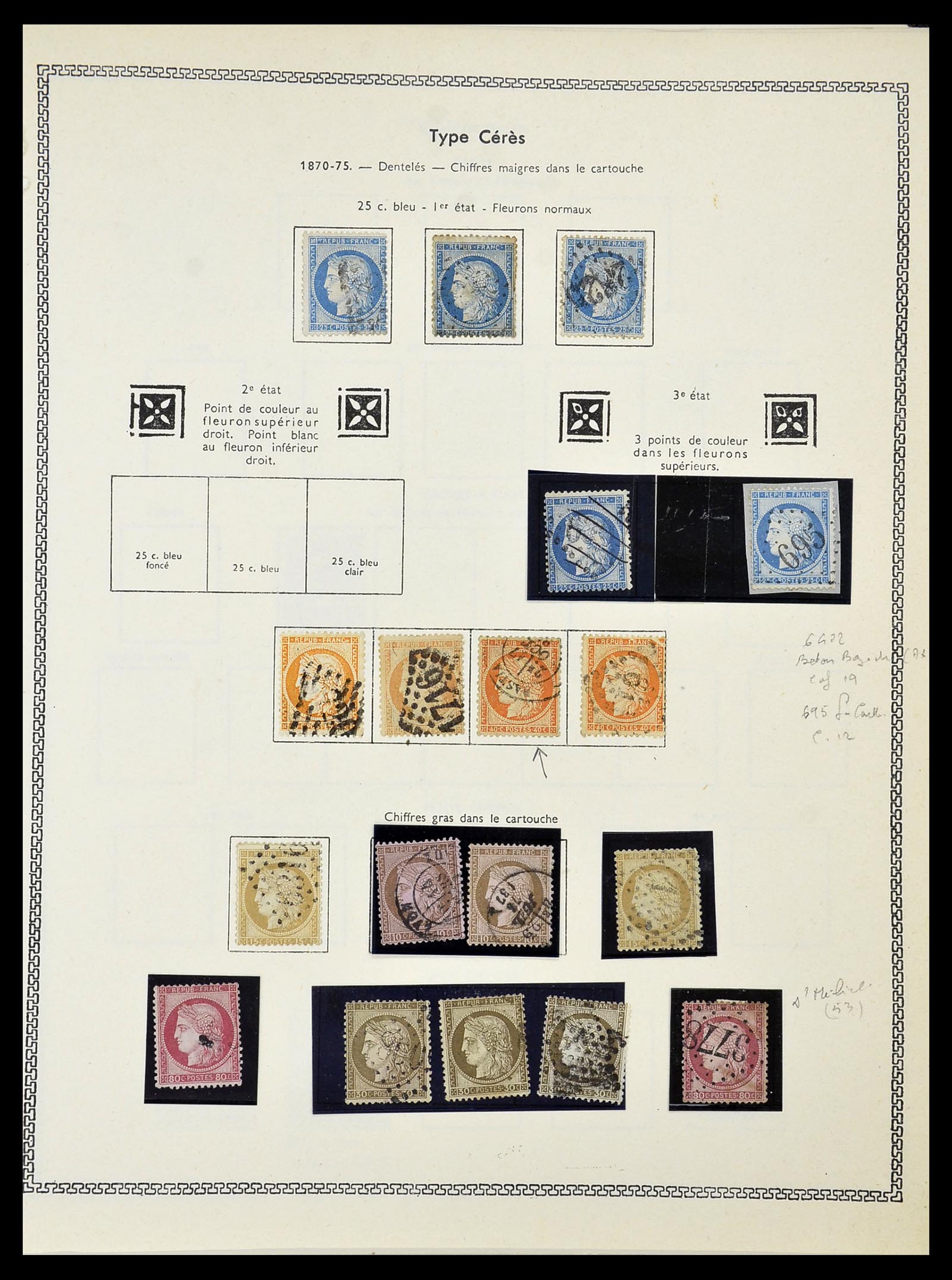 34586 010 - Postzegelverzameling 34586 Frankrijk 1849-1947.
