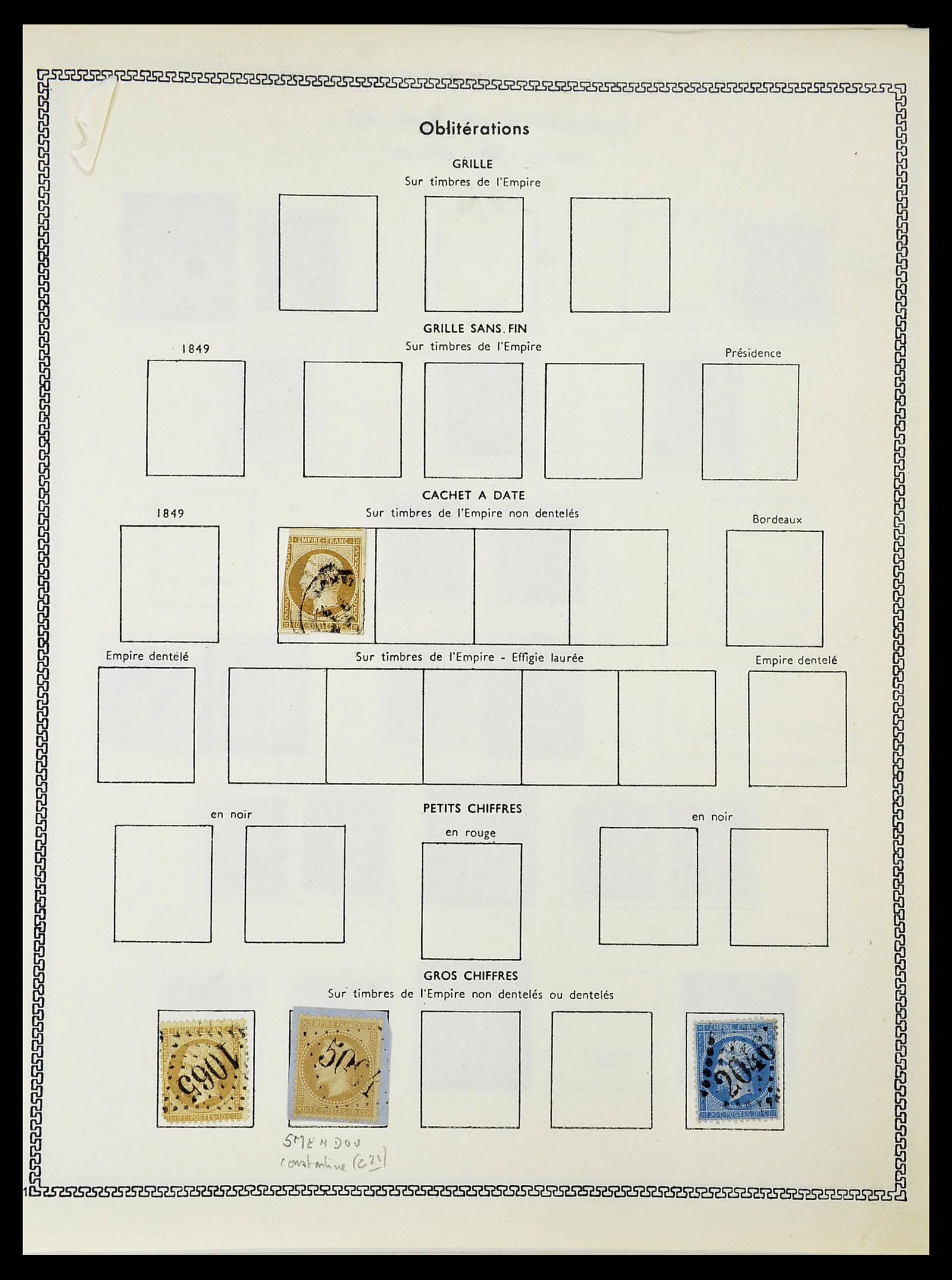 34586 011 - Postzegelverzameling 34586 Frankrijk 1849-1947.