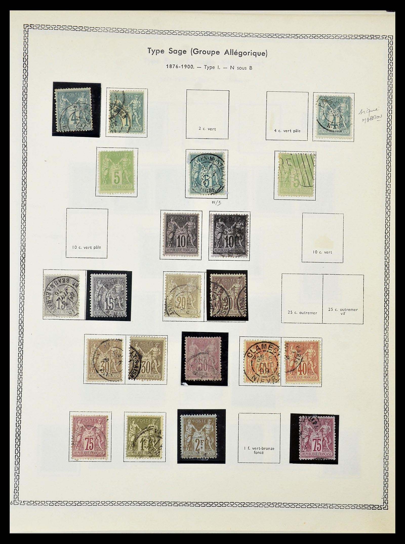 34586 012 - Postzegelverzameling 34586 Frankrijk 1849-1947.