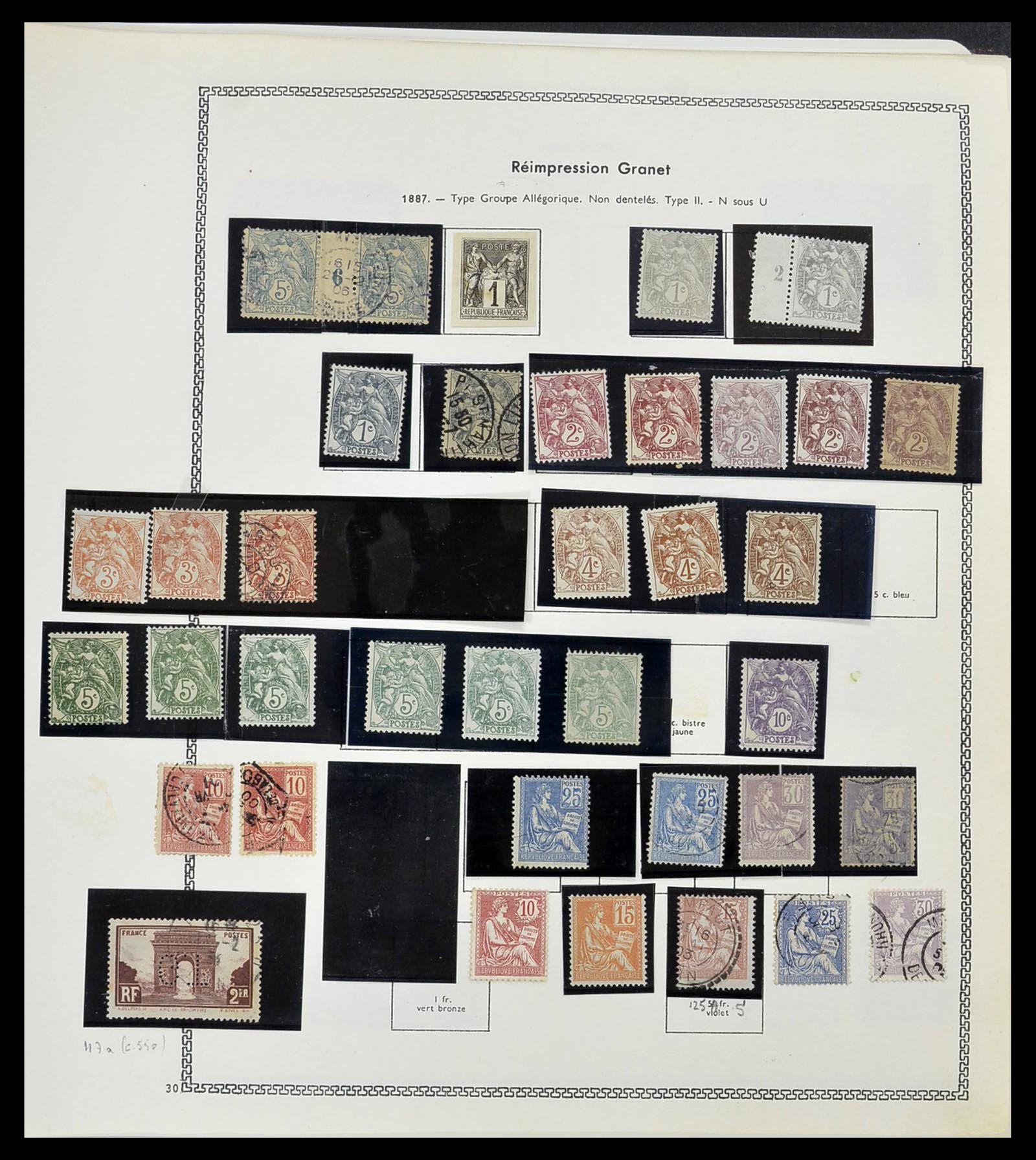 34586 015 - Postzegelverzameling 34586 Frankrijk 1849-1947.