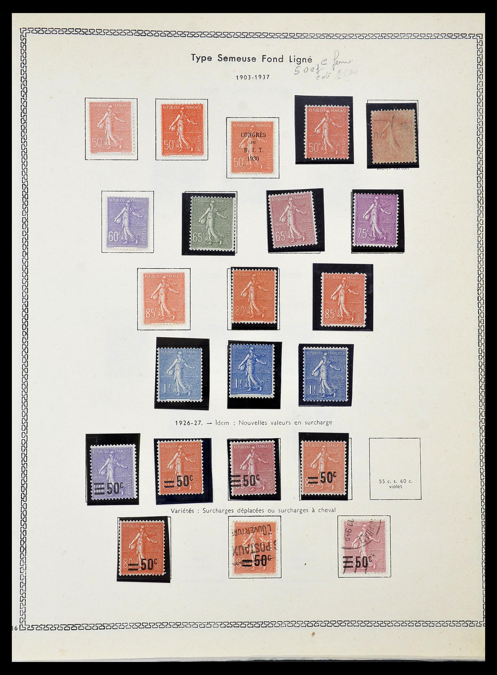 34586 018 - Postzegelverzameling 34586 Frankrijk 1849-1947.