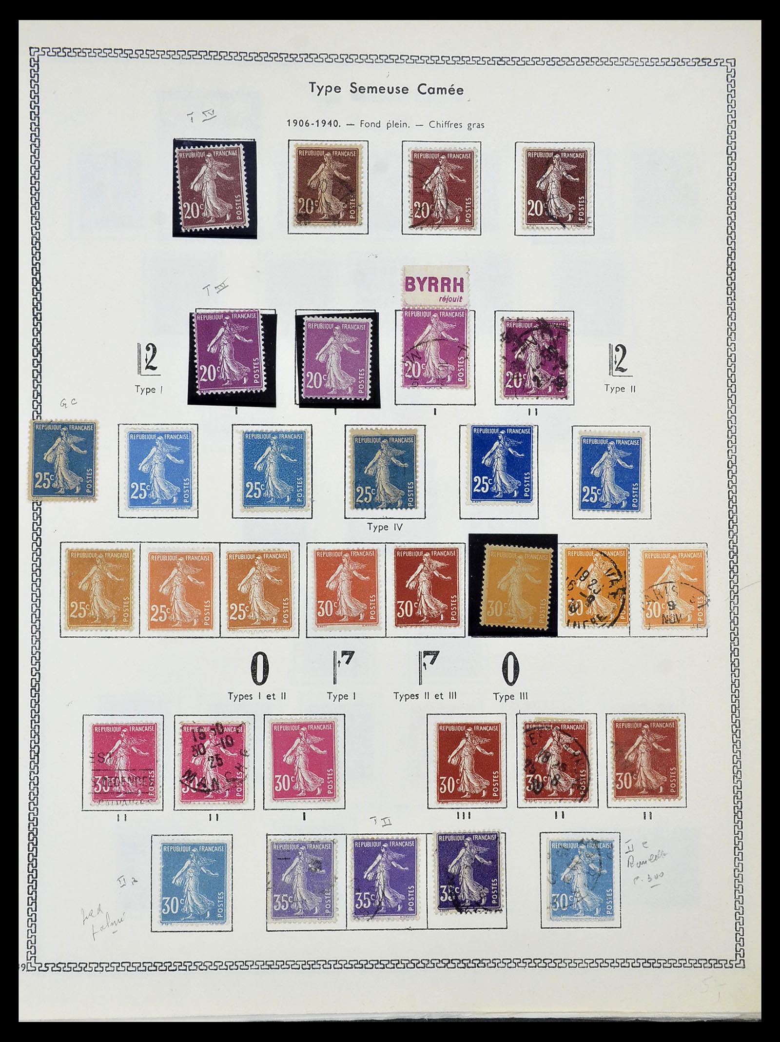 34586 021 - Postzegelverzameling 34586 Frankrijk 1849-1947.