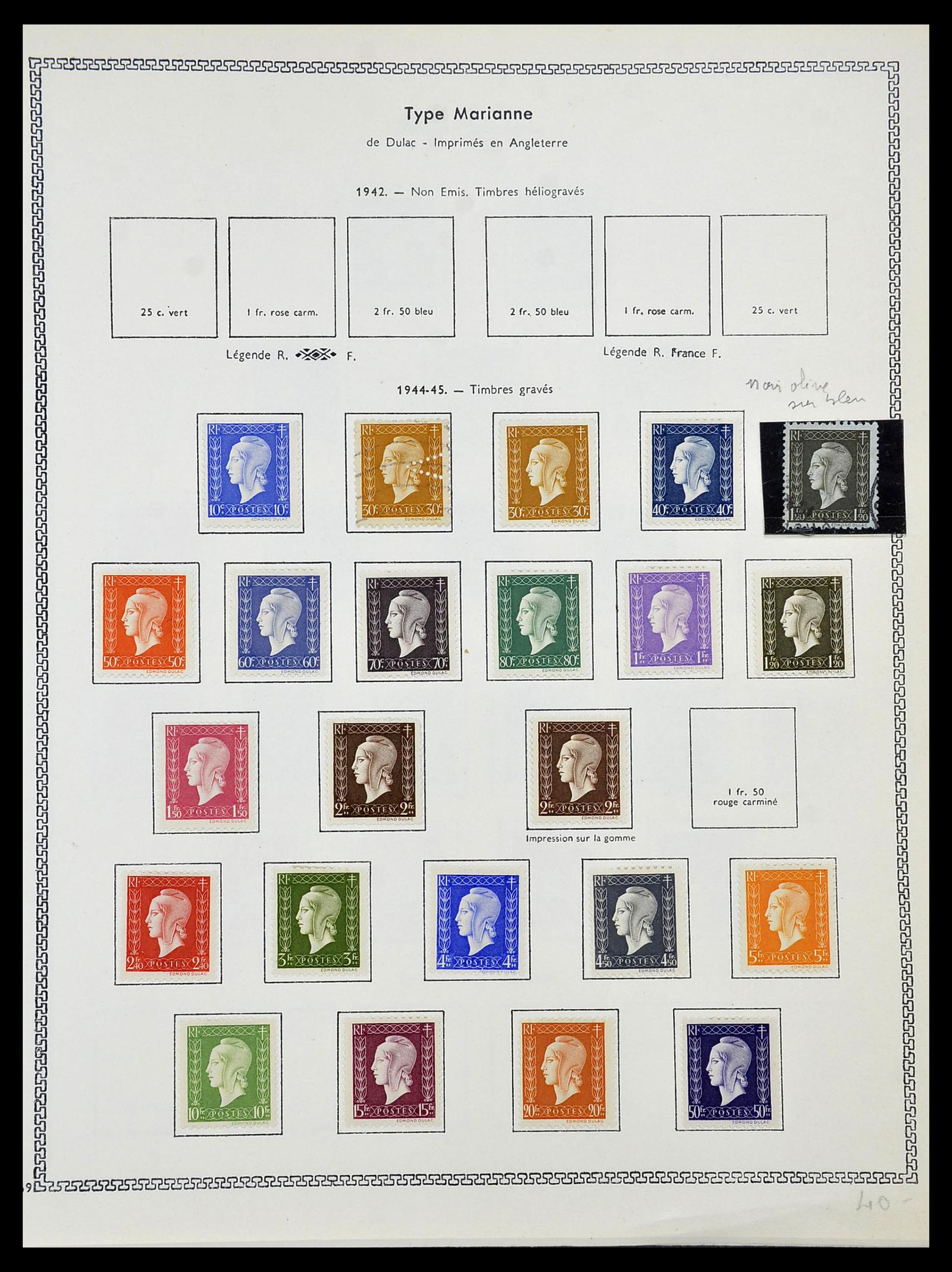 34586 047 - Postzegelverzameling 34586 Frankrijk 1849-1947.