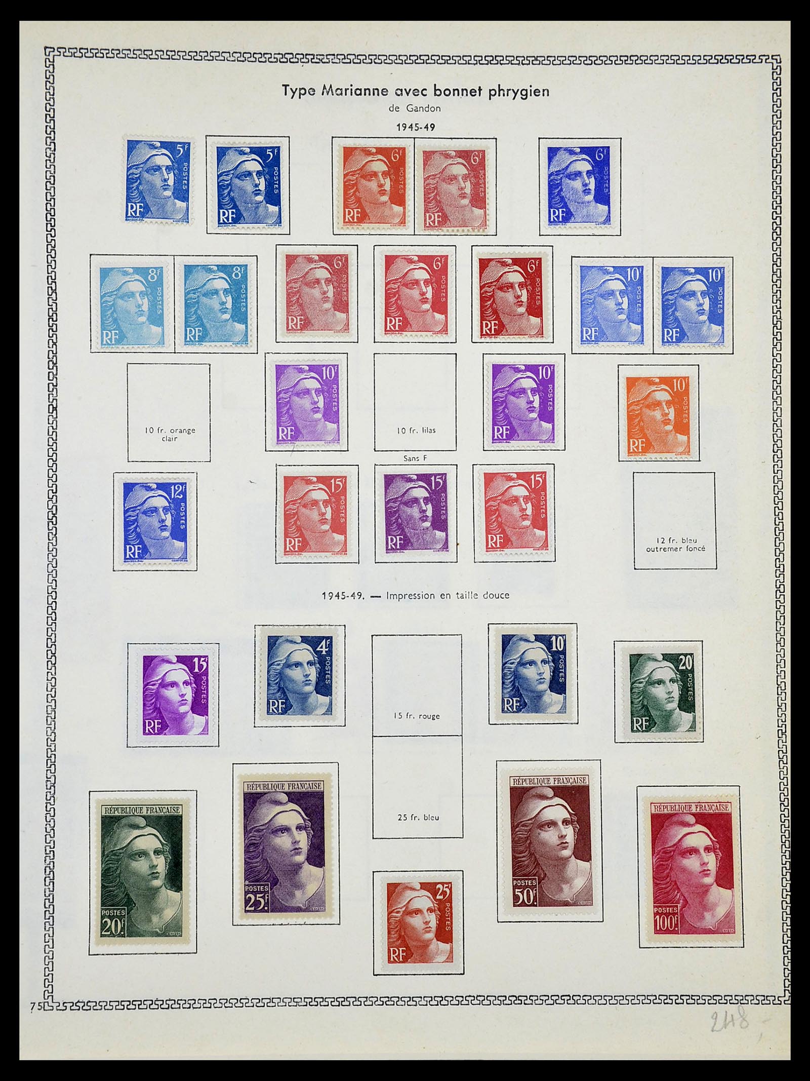 34586 052 - Postzegelverzameling 34586 Frankrijk 1849-1947.