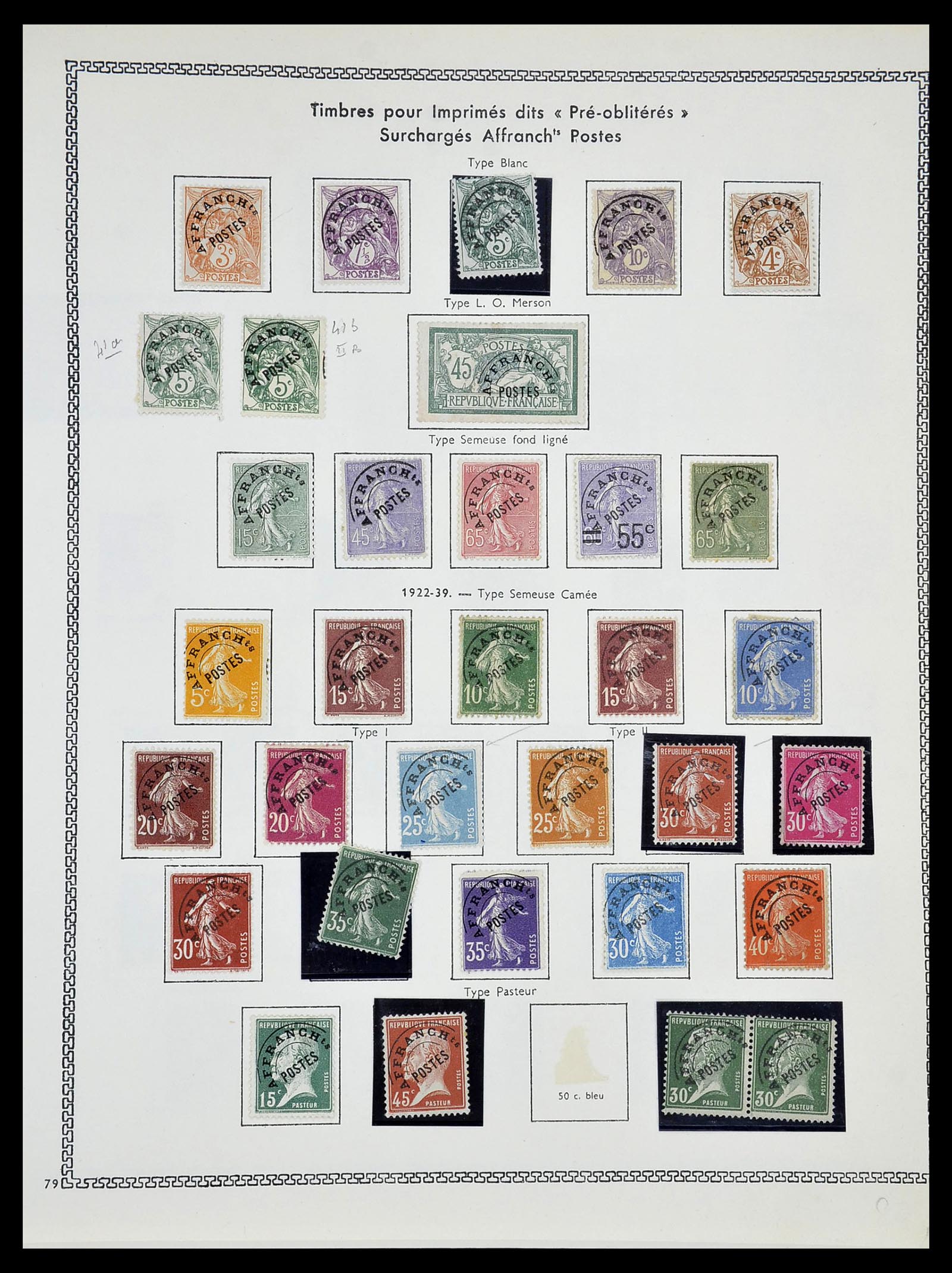 34586 056 - Postzegelverzameling 34586 Frankrijk 1849-1947.