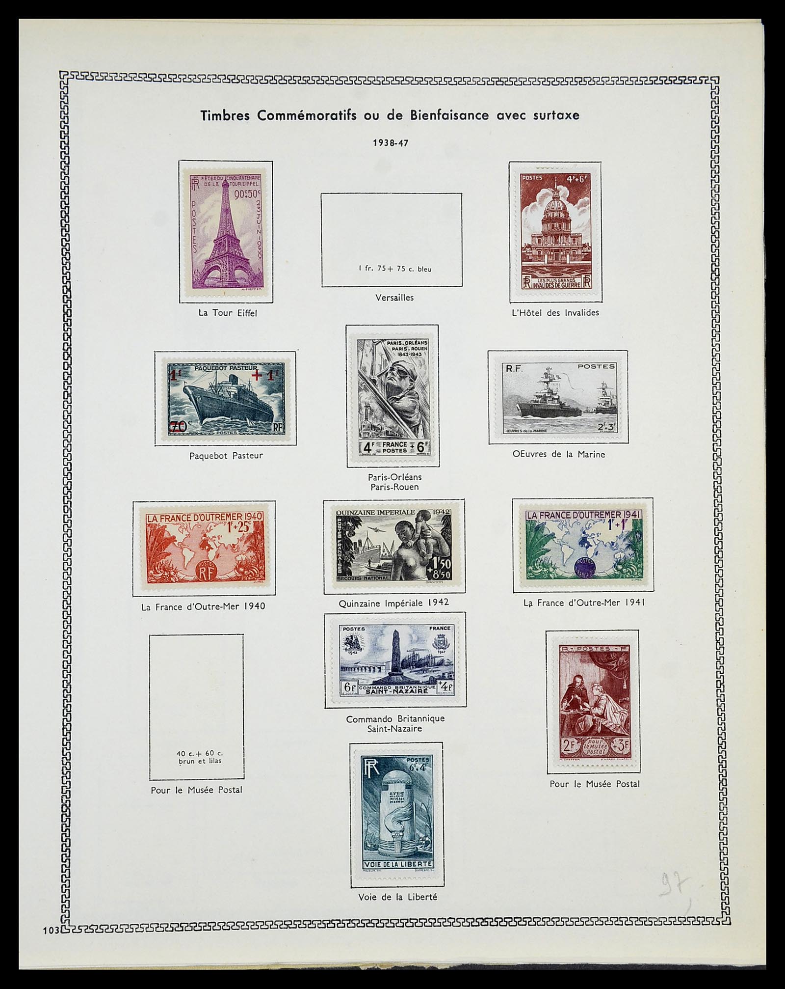 34586 071 - Postzegelverzameling 34586 Frankrijk 1849-1947.