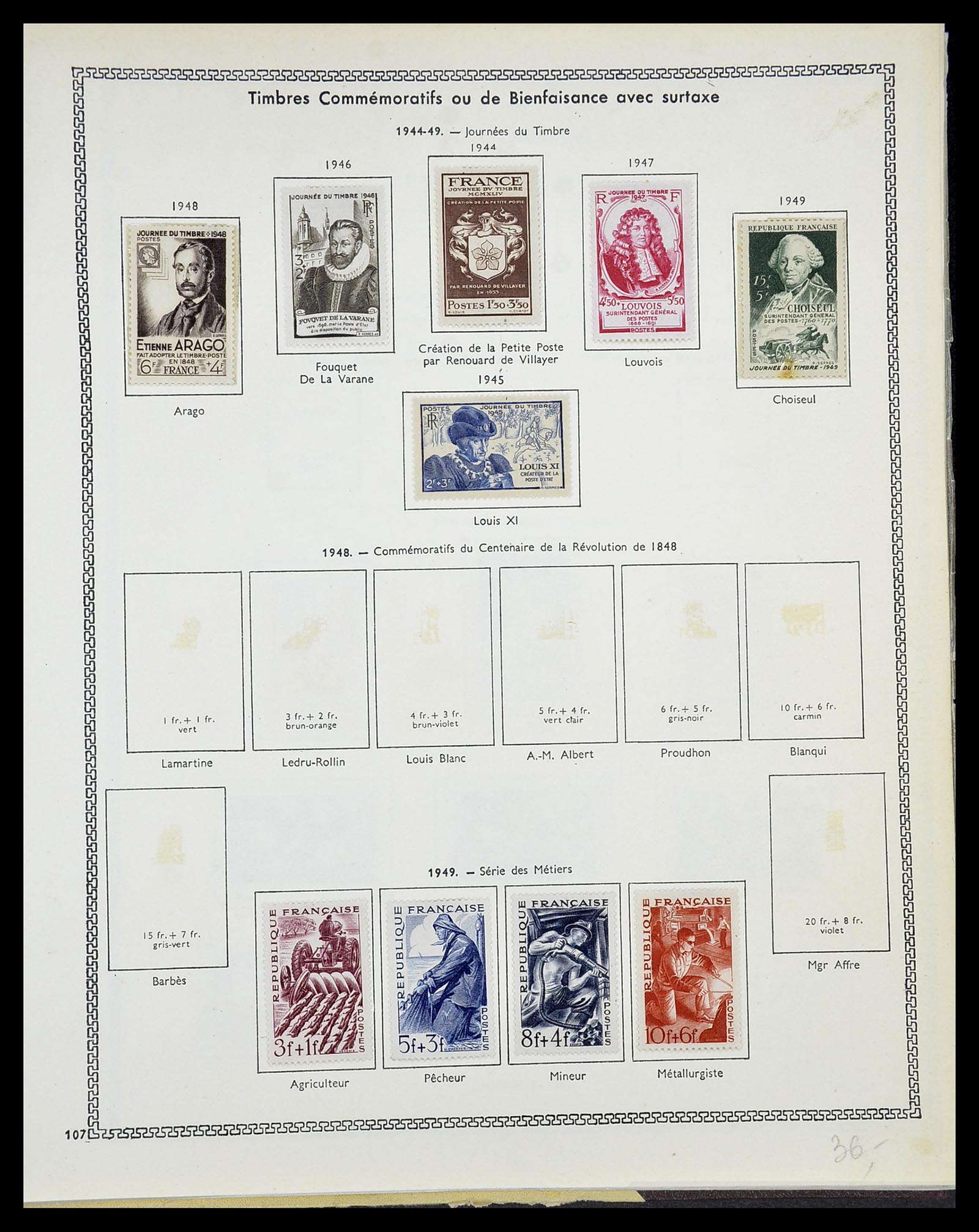34586 073 - Postzegelverzameling 34586 Frankrijk 1849-1947.