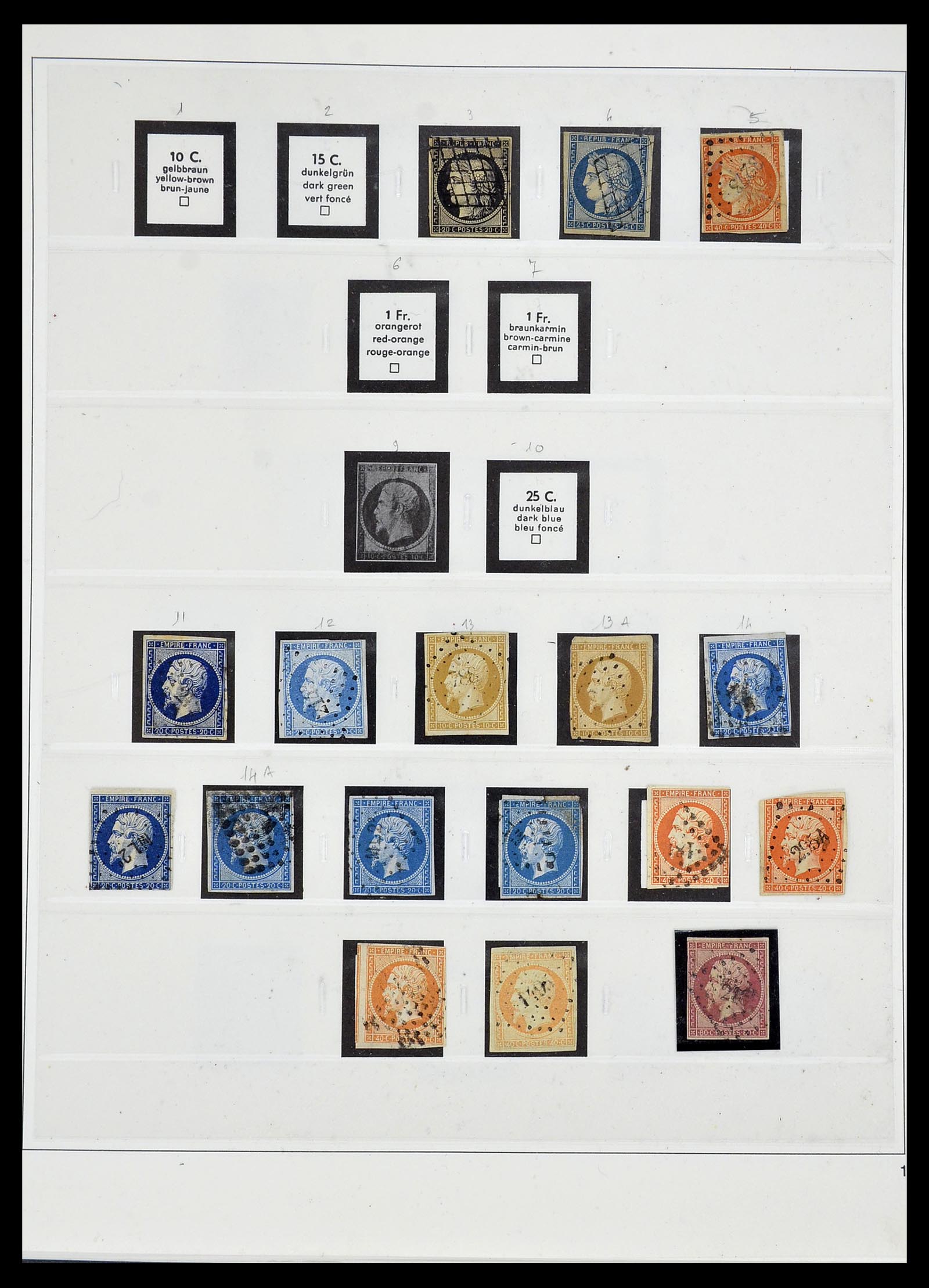 34587 001 - Postzegelverzameling 34587 Frankrijk 1849-1951.