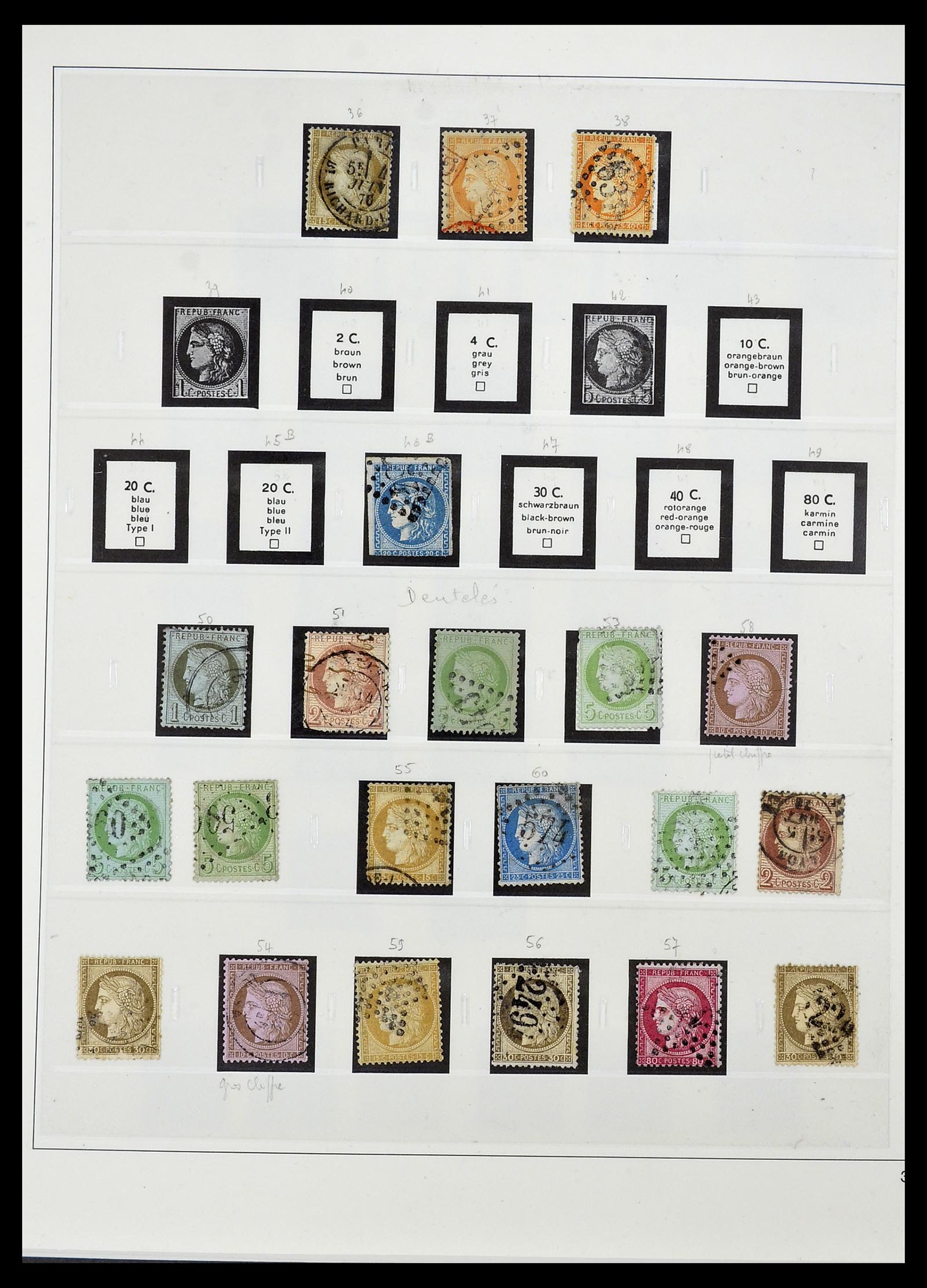 34587 003 - Postzegelverzameling 34587 Frankrijk 1849-1951.