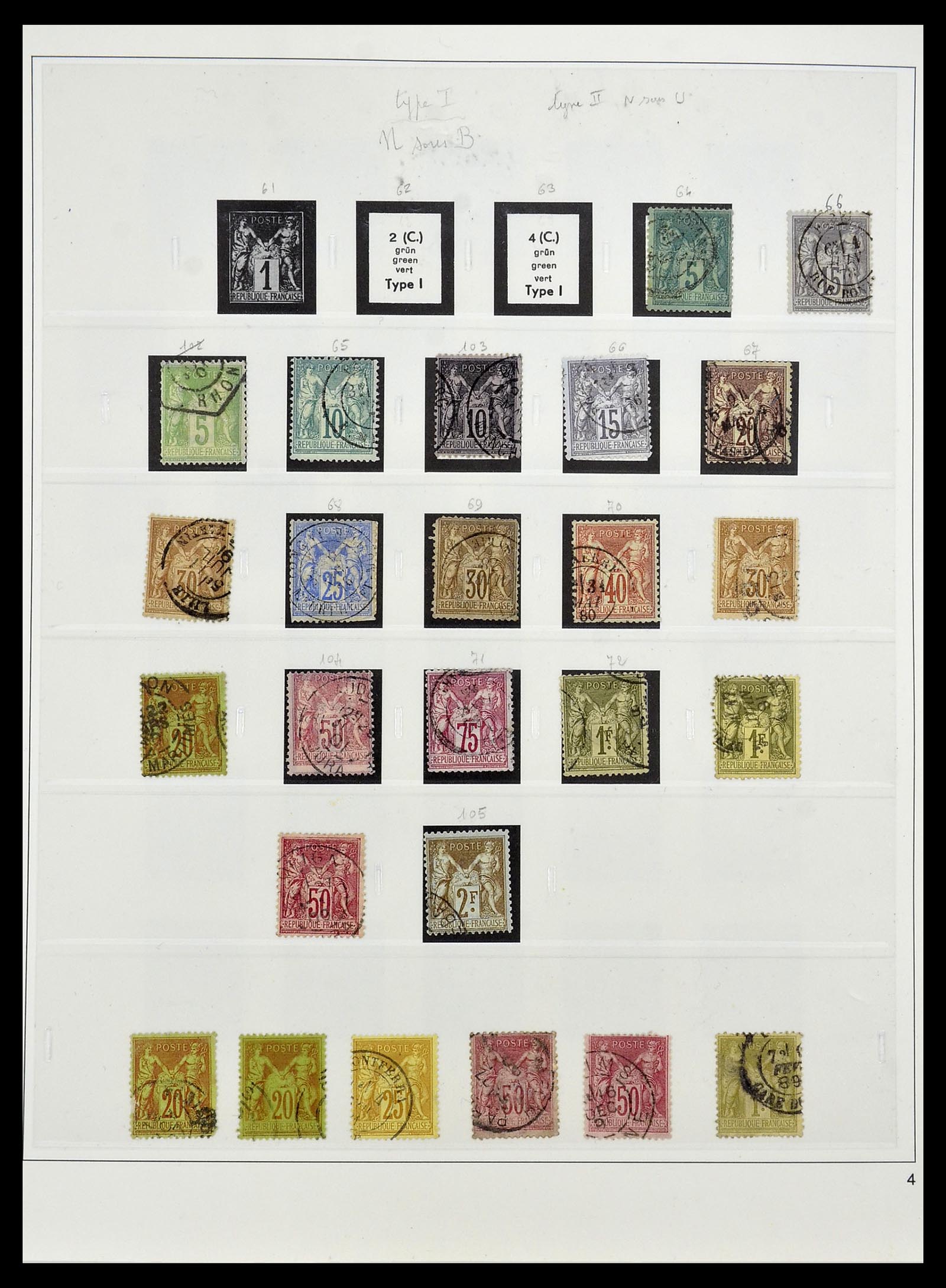 34587 004 - Postzegelverzameling 34587 Frankrijk 1849-1951.