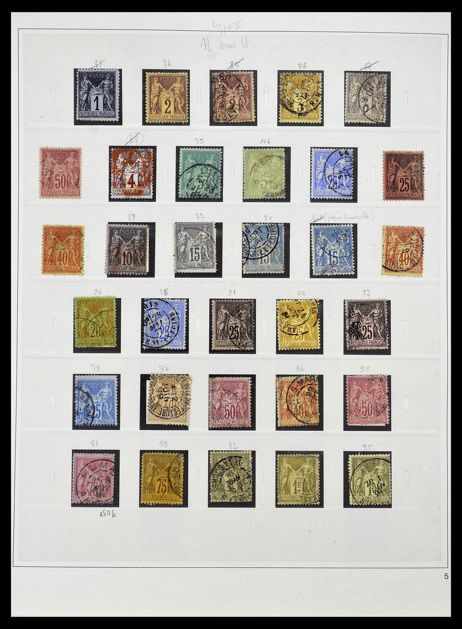 34587 005 - Postzegelverzameling 34587 Frankrijk 1849-1951.
