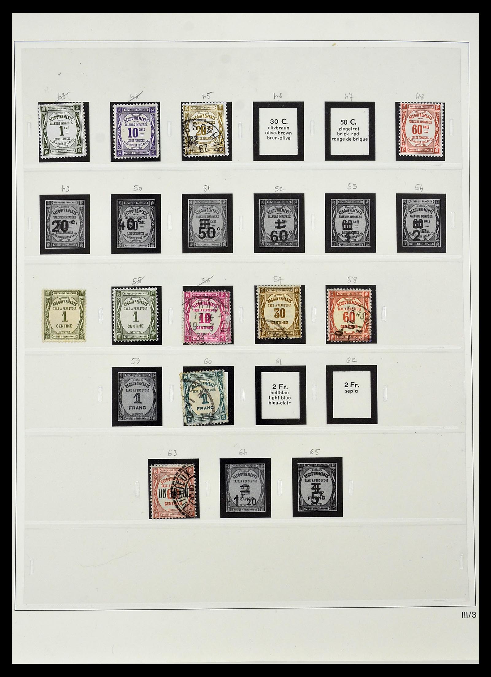 34587 013 - Postzegelverzameling 34587 Frankrijk 1849-1951.