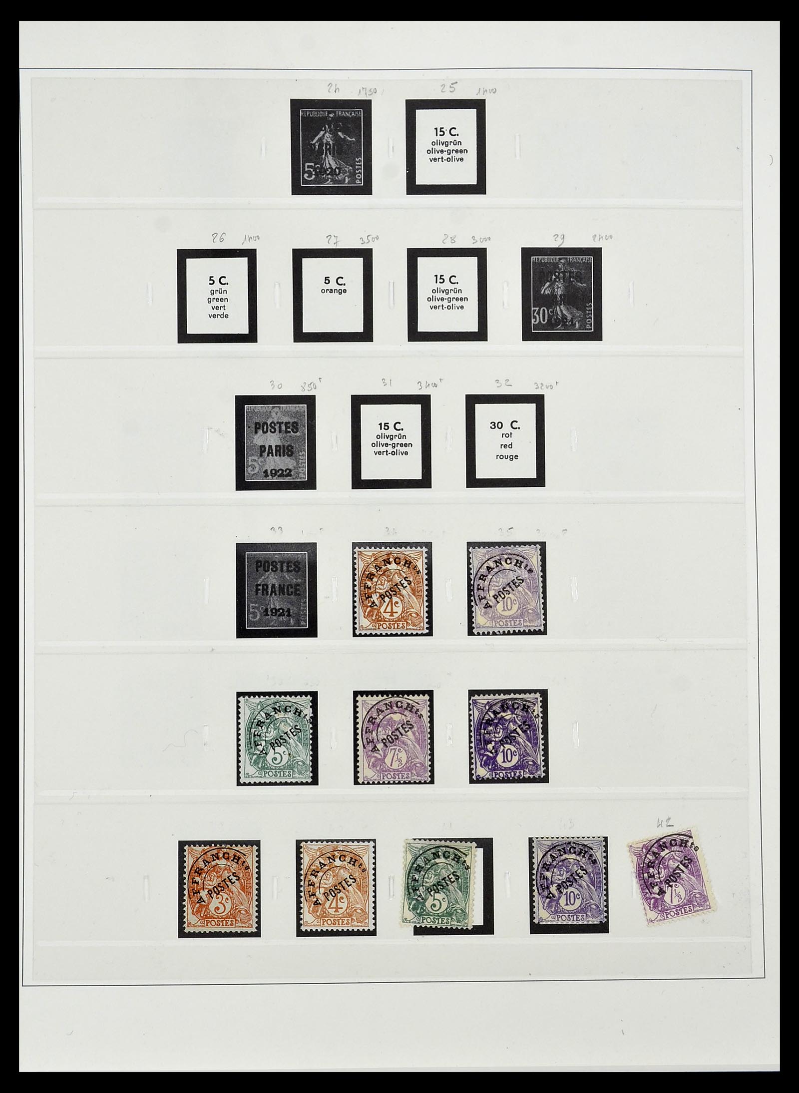 34587 026 - Postzegelverzameling 34587 Frankrijk 1849-1951.