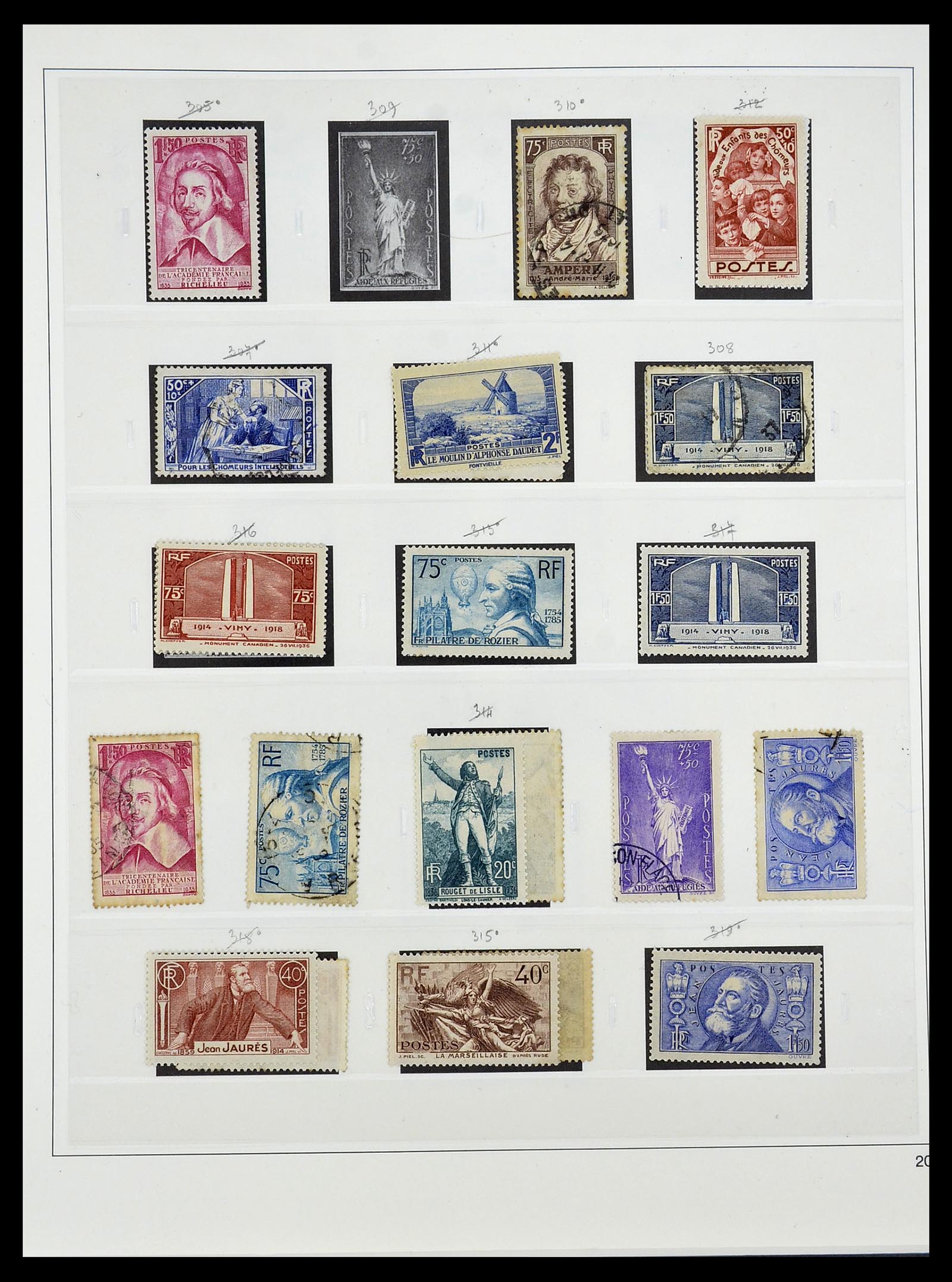 34587 036 - Postzegelverzameling 34587 Frankrijk 1849-1951.