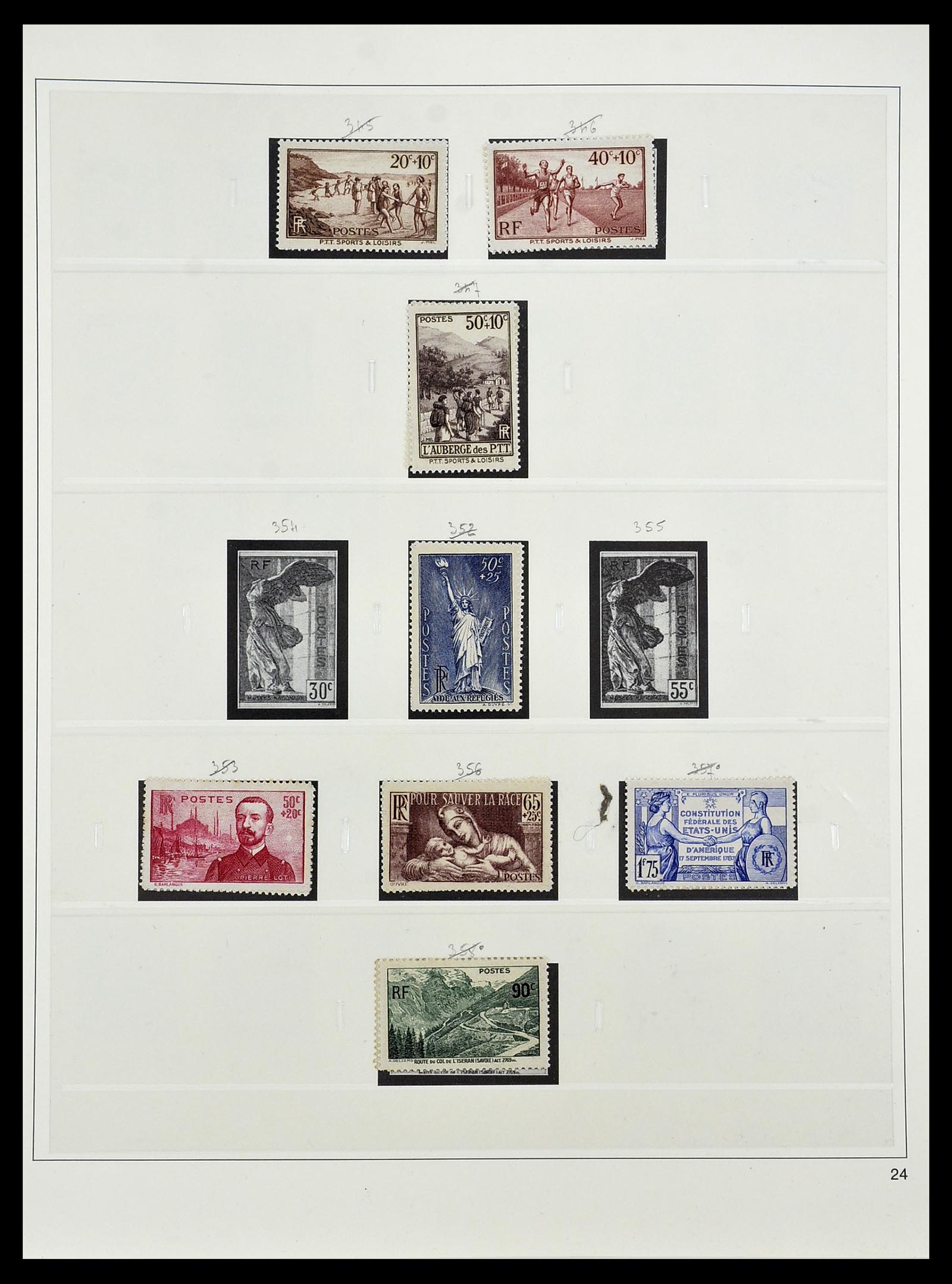 34587 044 - Postzegelverzameling 34587 Frankrijk 1849-1951.