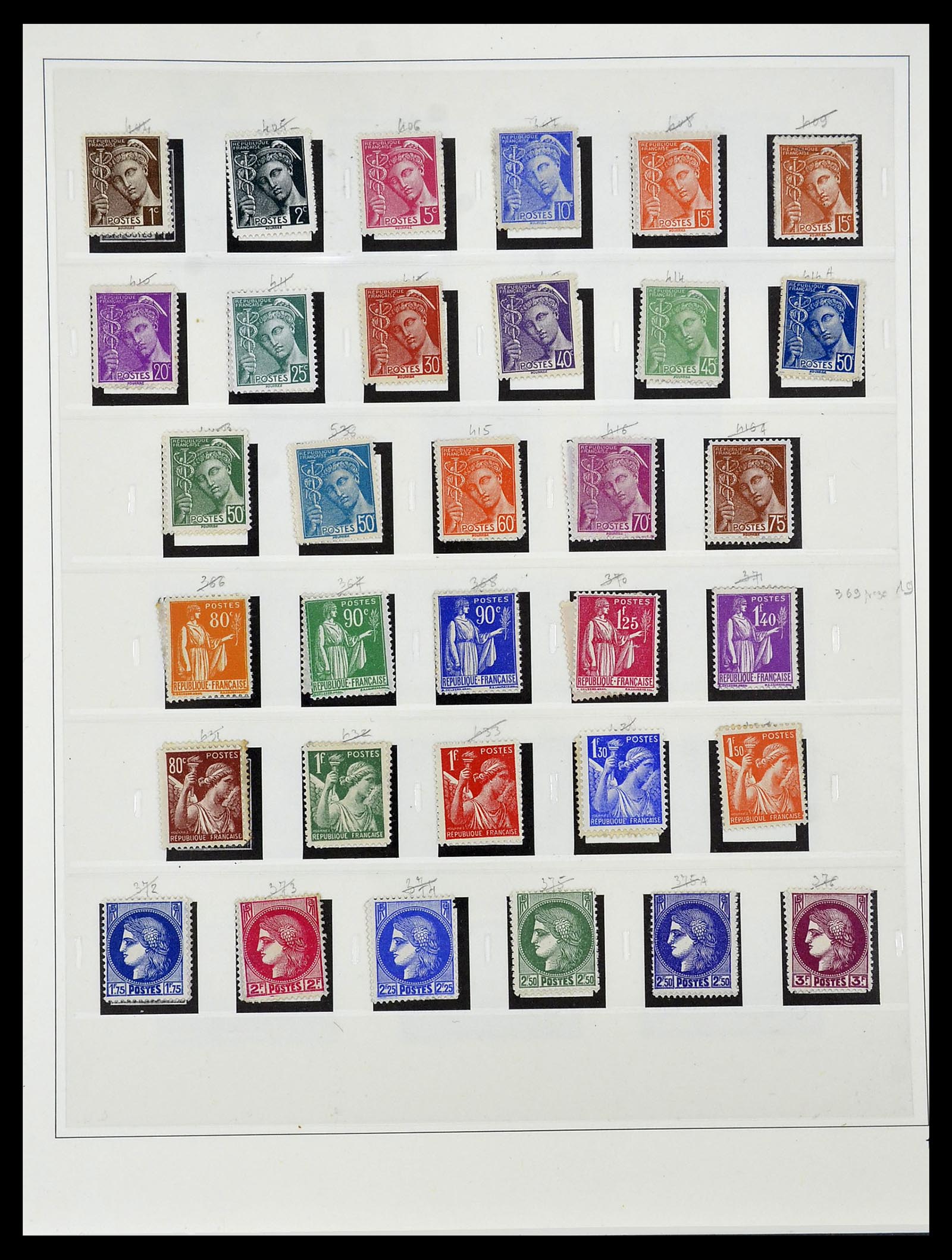 34587 046 - Postzegelverzameling 34587 Frankrijk 1849-1951.