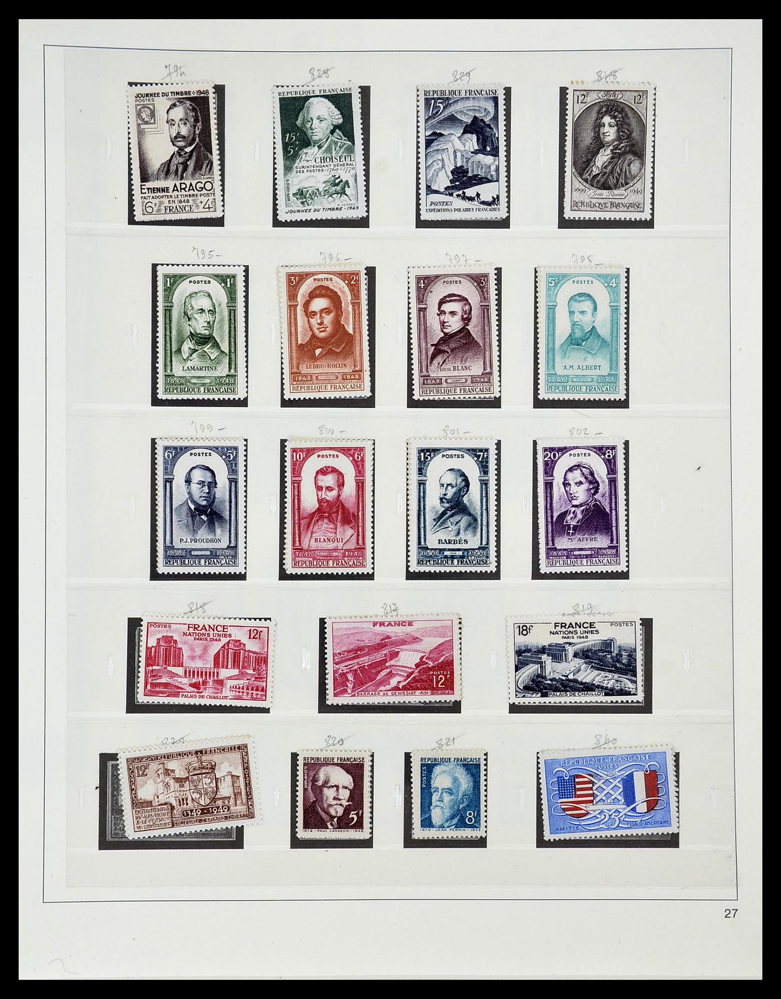 34587 100 - Stamp Collection 34587 France 1849-1951.
