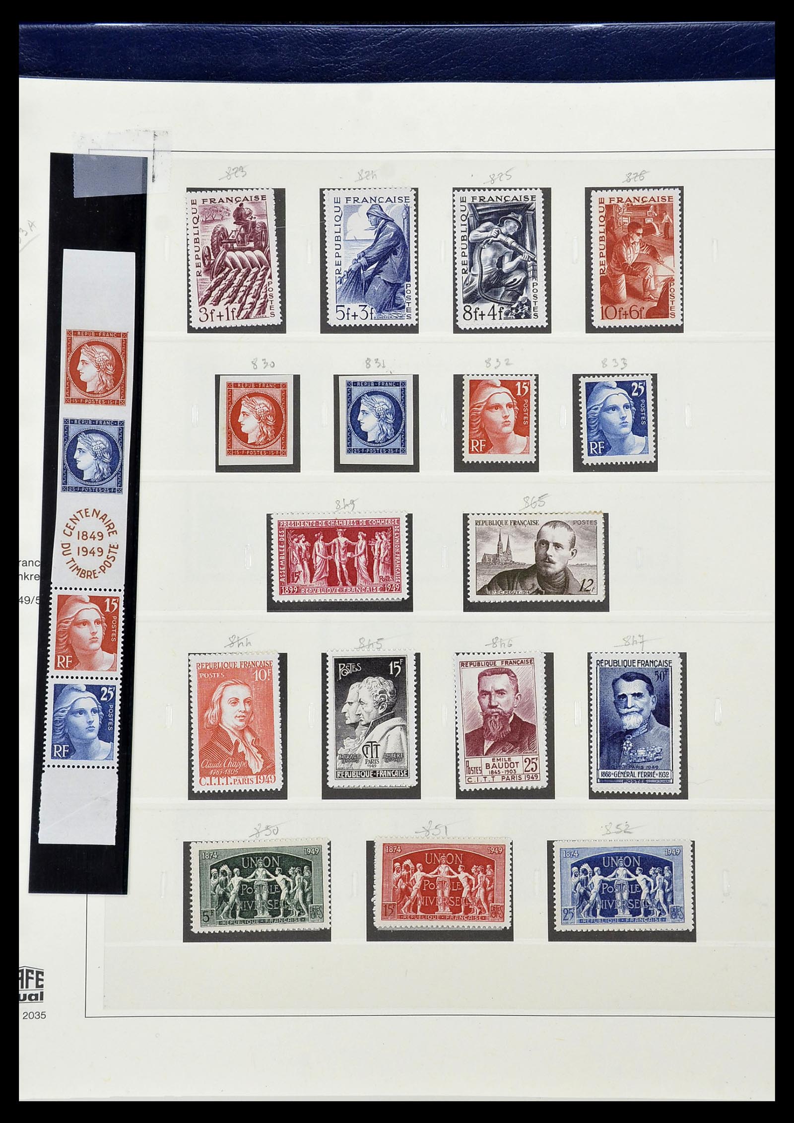 34587 102 - Postzegelverzameling 34587 Frankrijk 1849-1951.
