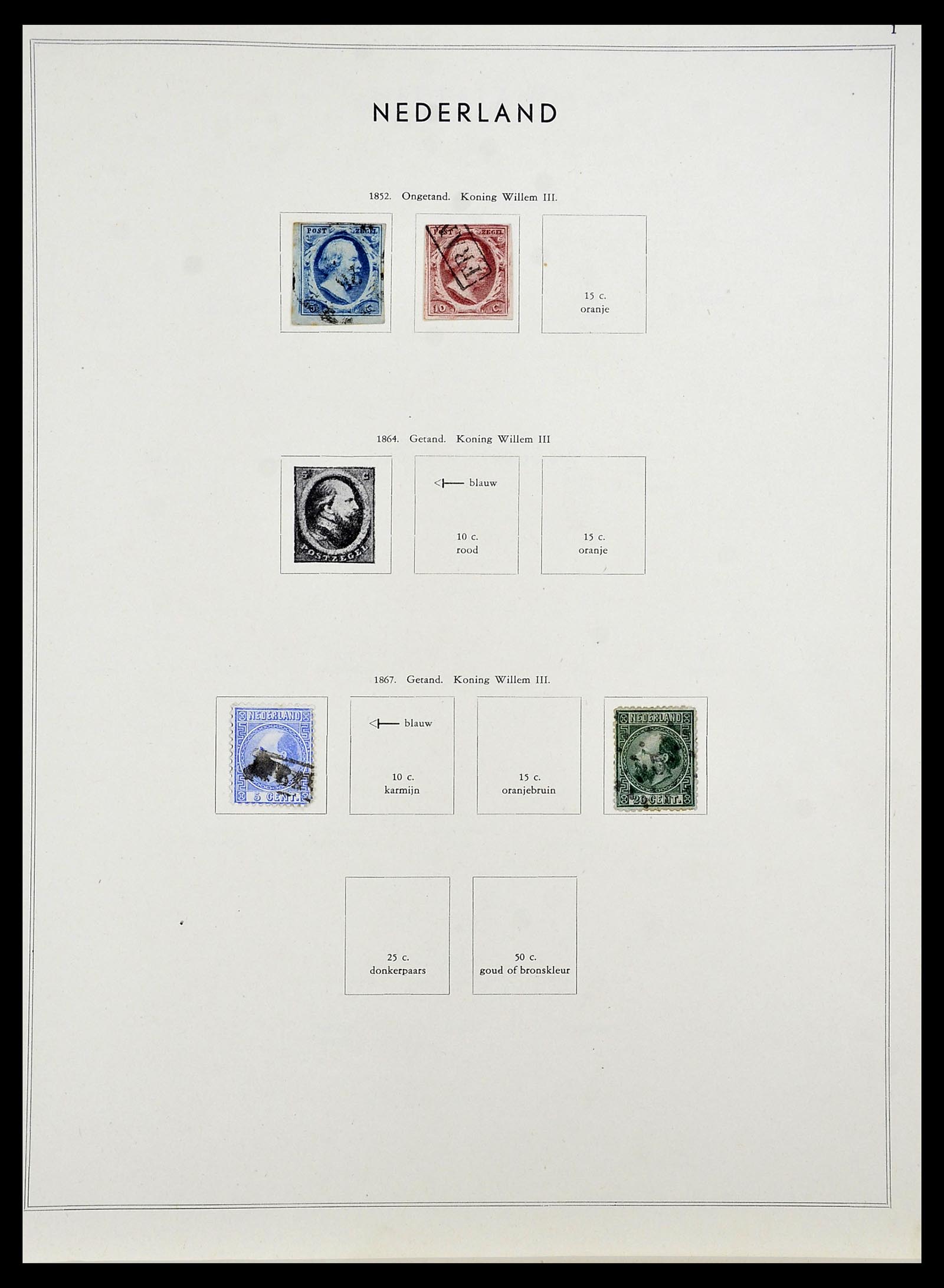 34588 001 - Stamp Collection 34588 Netherlands 1852-1958.