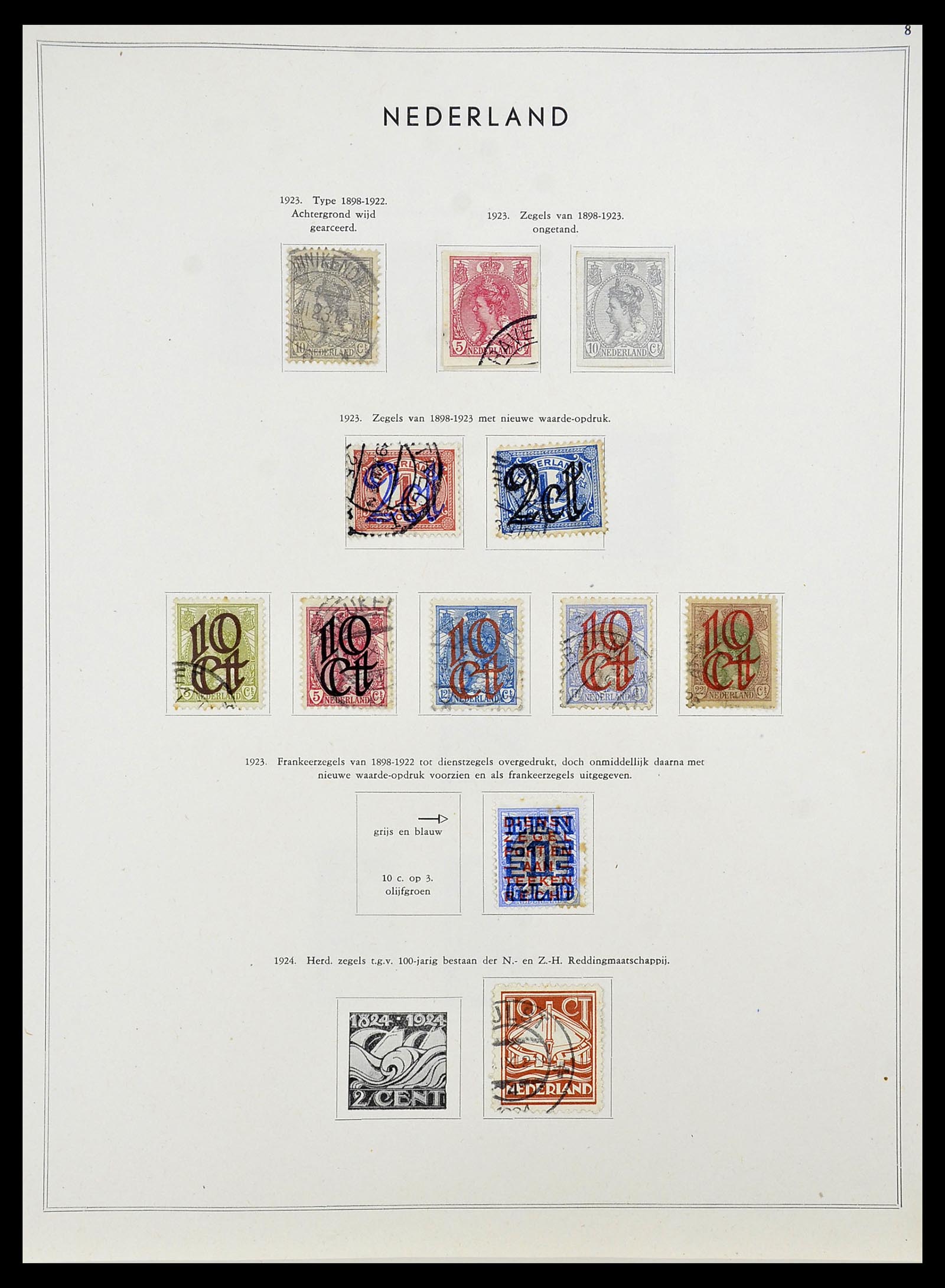 34588 009 - Postzegelverzameling 34588 Nederland 1852-1958.
