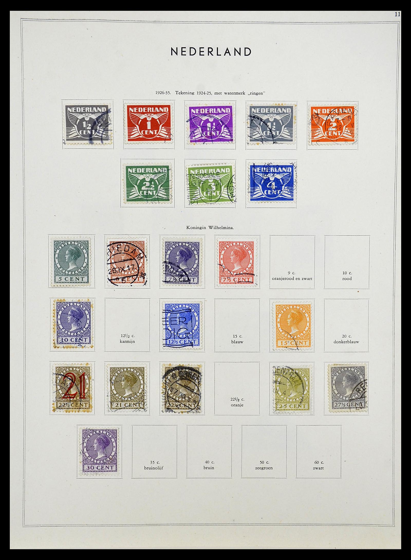 34588 012 - Postzegelverzameling 34588 Nederland 1852-1958.