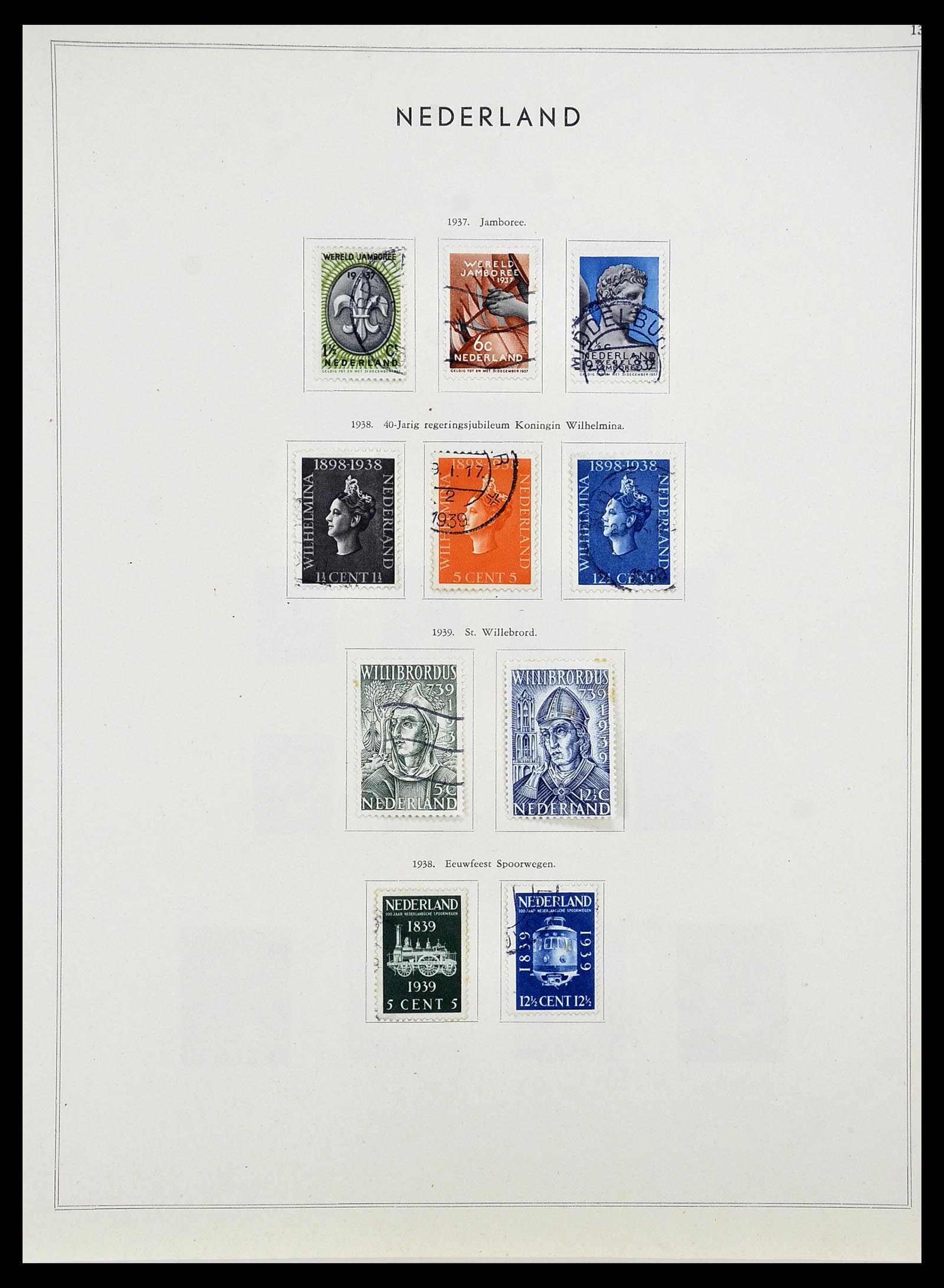 34588 014 - Postzegelverzameling 34588 Nederland 1852-1958.