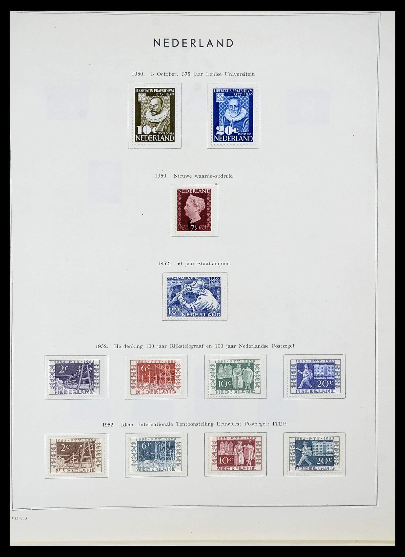 34588 021 - Postzegelverzameling 34588 Nederland 1852-1958.