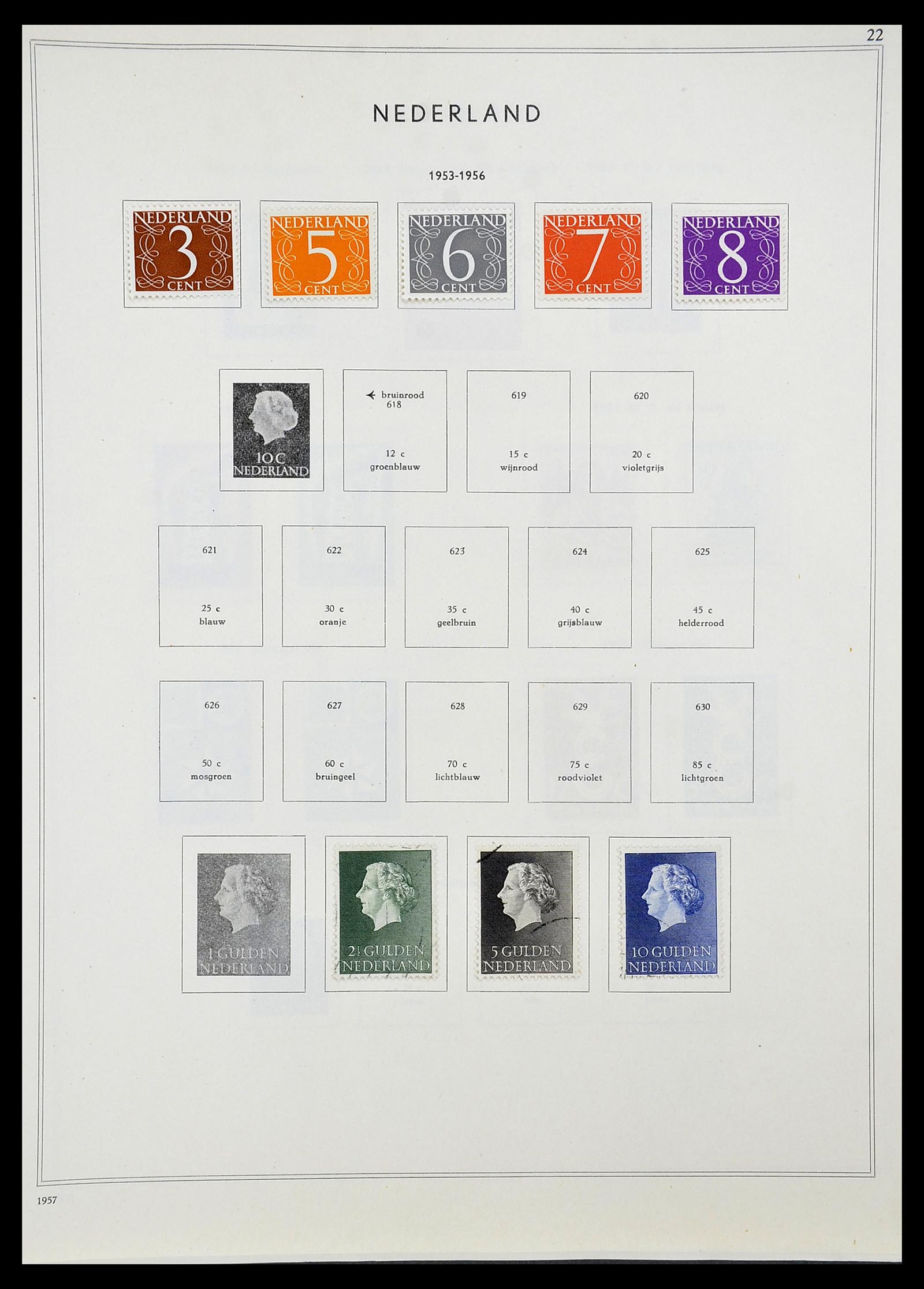 34588 022 - Postzegelverzameling 34588 Nederland 1852-1958.