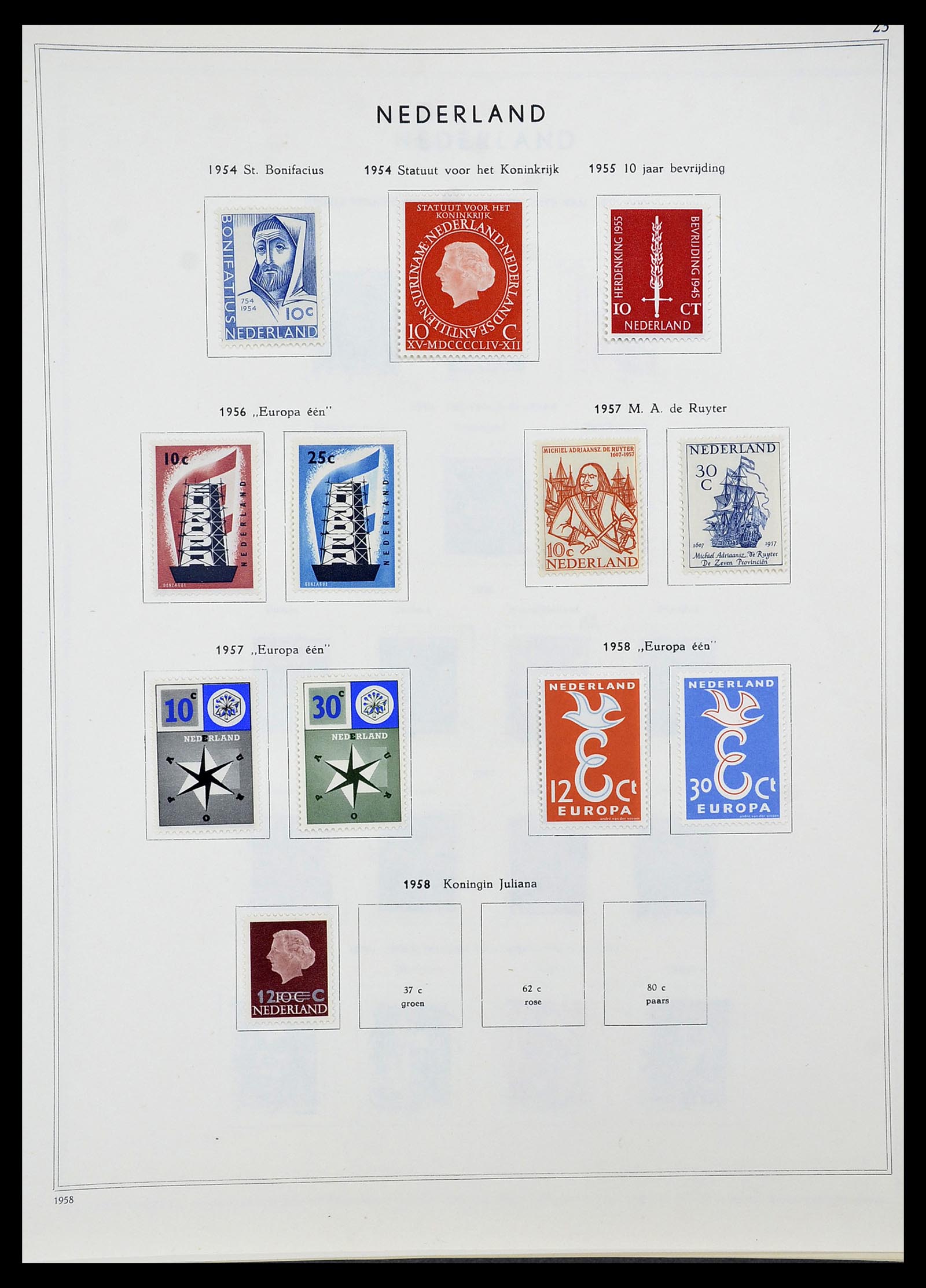 34588 023 - Postzegelverzameling 34588 Nederland 1852-1958.