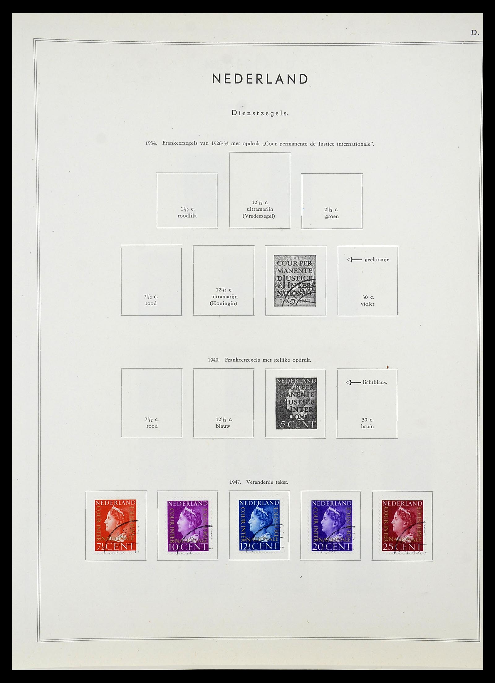 34588 048 - Postzegelverzameling 34588 Nederland 1852-1958.