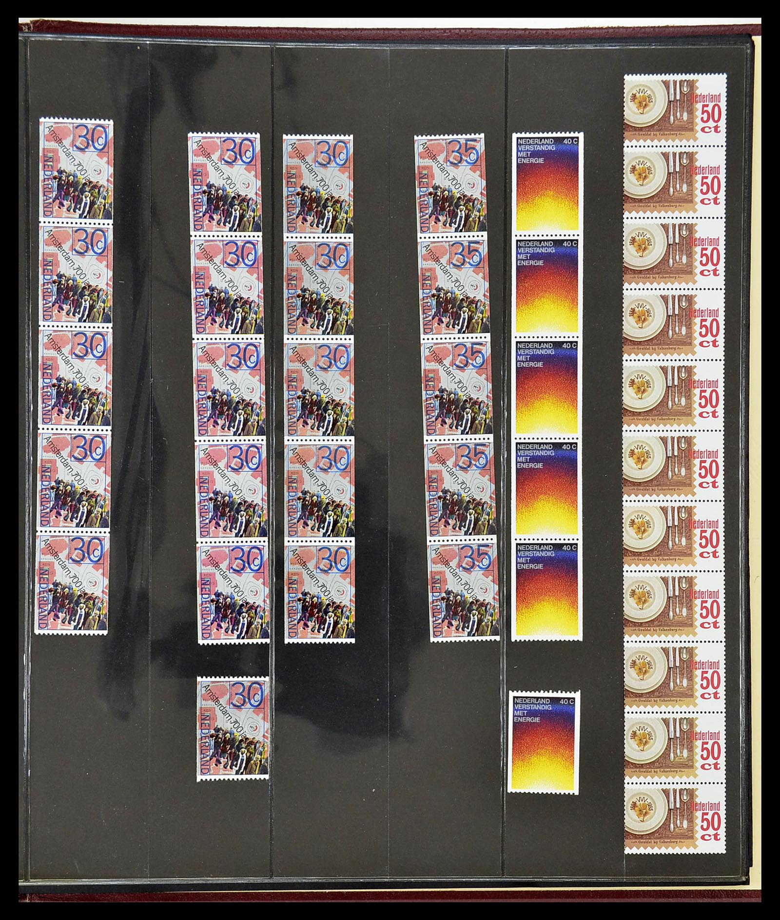 34589 015 - Postzegelverzameling 34589 Nederland rolzegels 1965-1995.