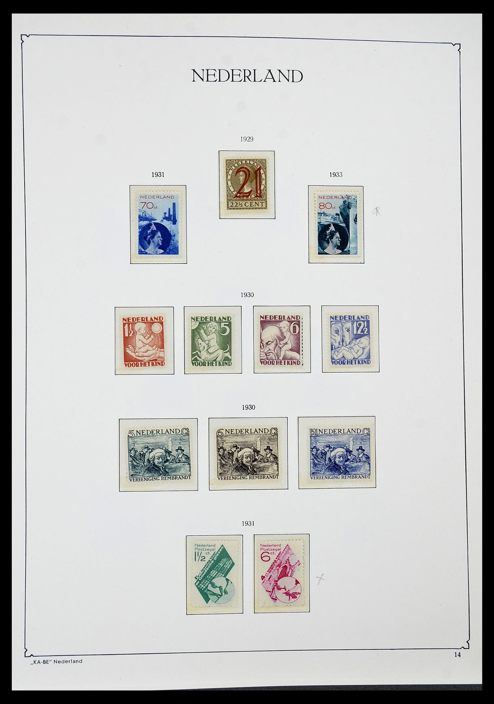 34590 010 - Postzegelverzameling 34590 Nederland 1900-1986.