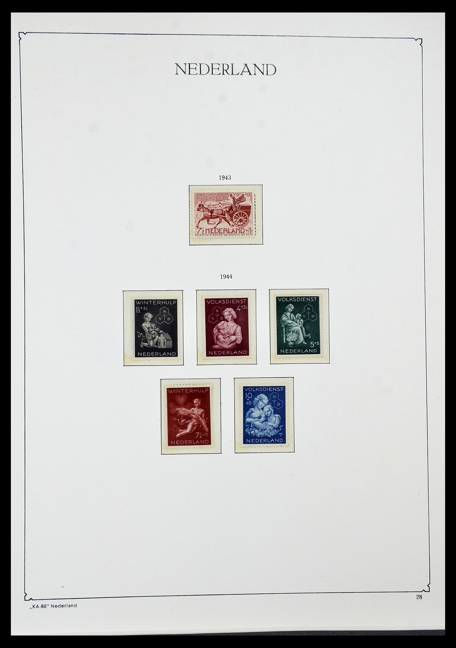 34590 025 - Postzegelverzameling 34590 Nederland 1900-1986.