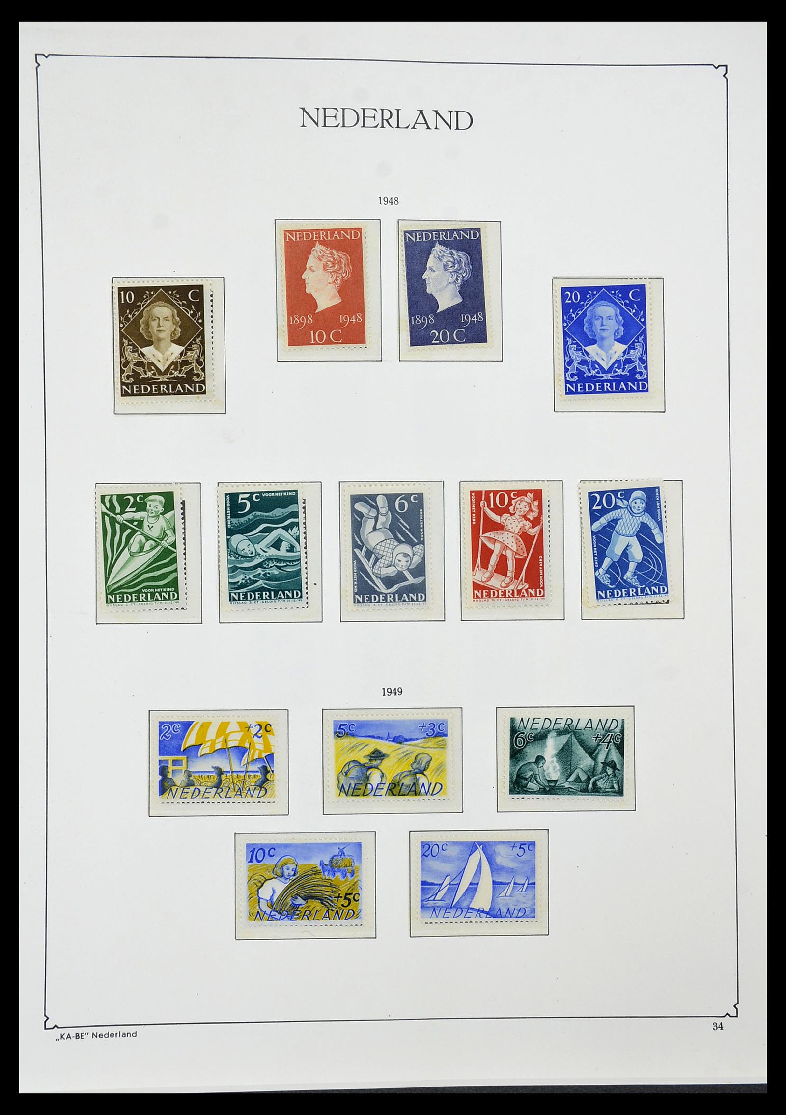 34590 031 - Postzegelverzameling 34590 Nederland 1900-1986.