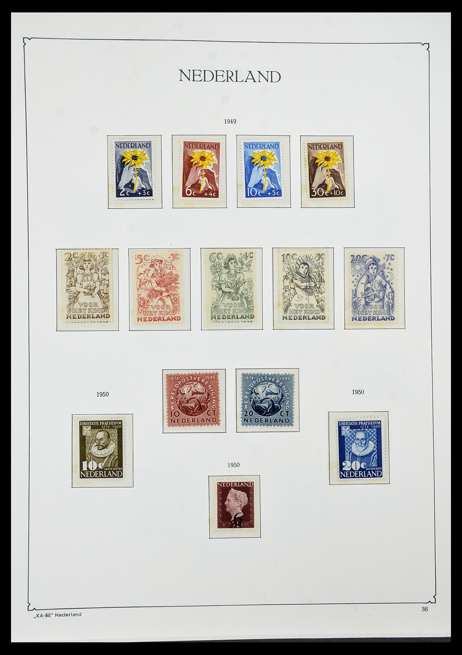 34590 033 - Postzegelverzameling 34590 Nederland 1900-1986.