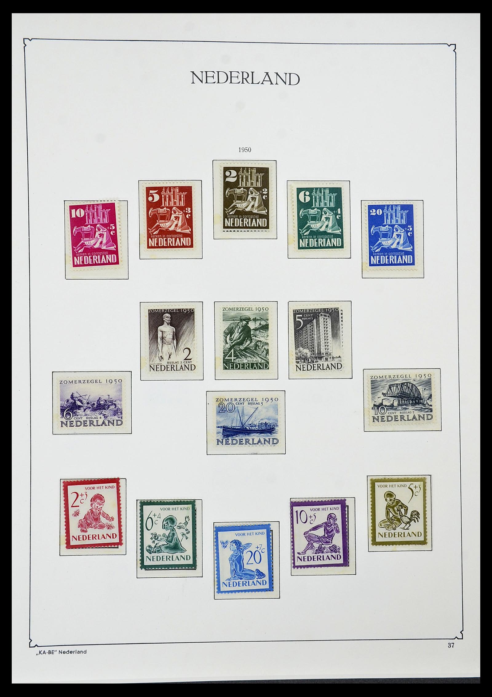 34590 034 - Postzegelverzameling 34590 Nederland 1900-1986.